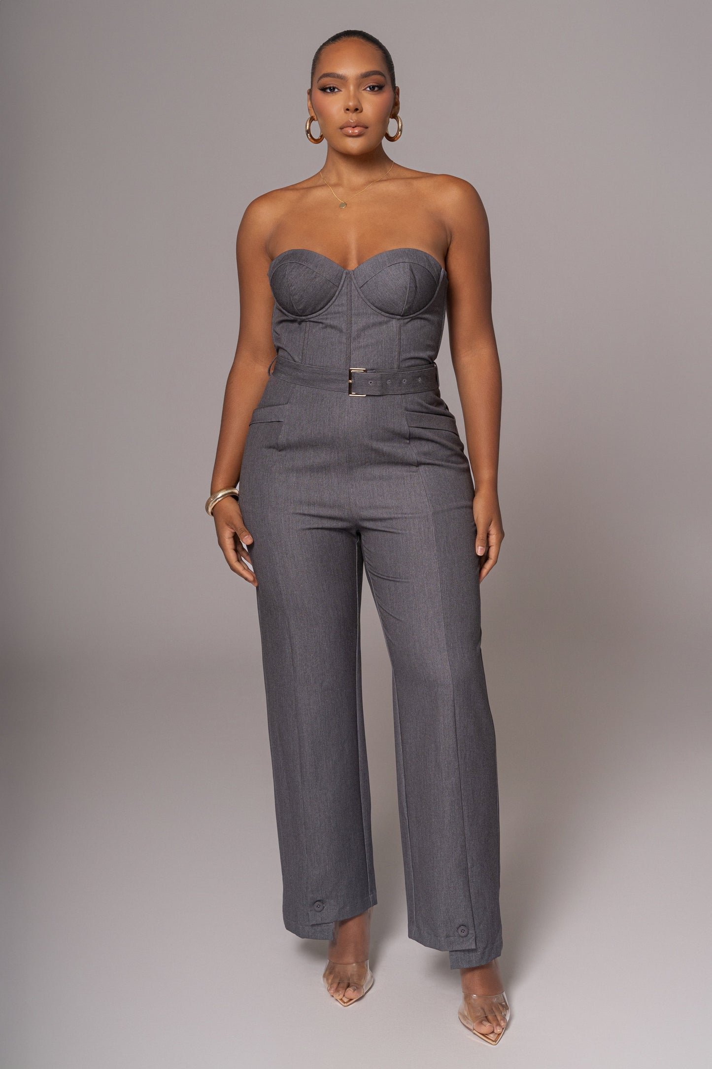 Grey Sweetheart Aroma Jumpsuit JLUXLABEL
