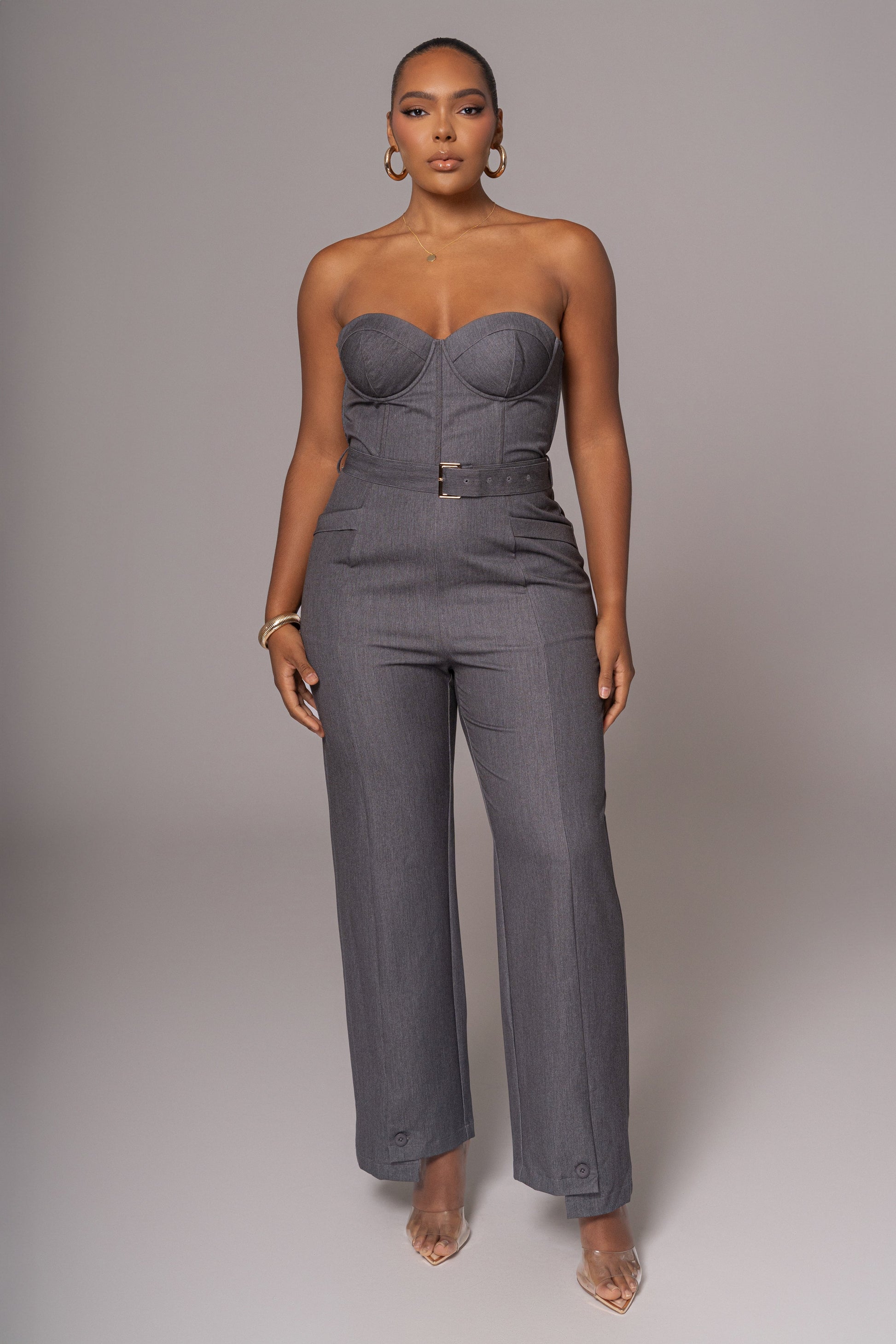 Grey Sweetheart Aroma Jumpsuit JLUXLABEL