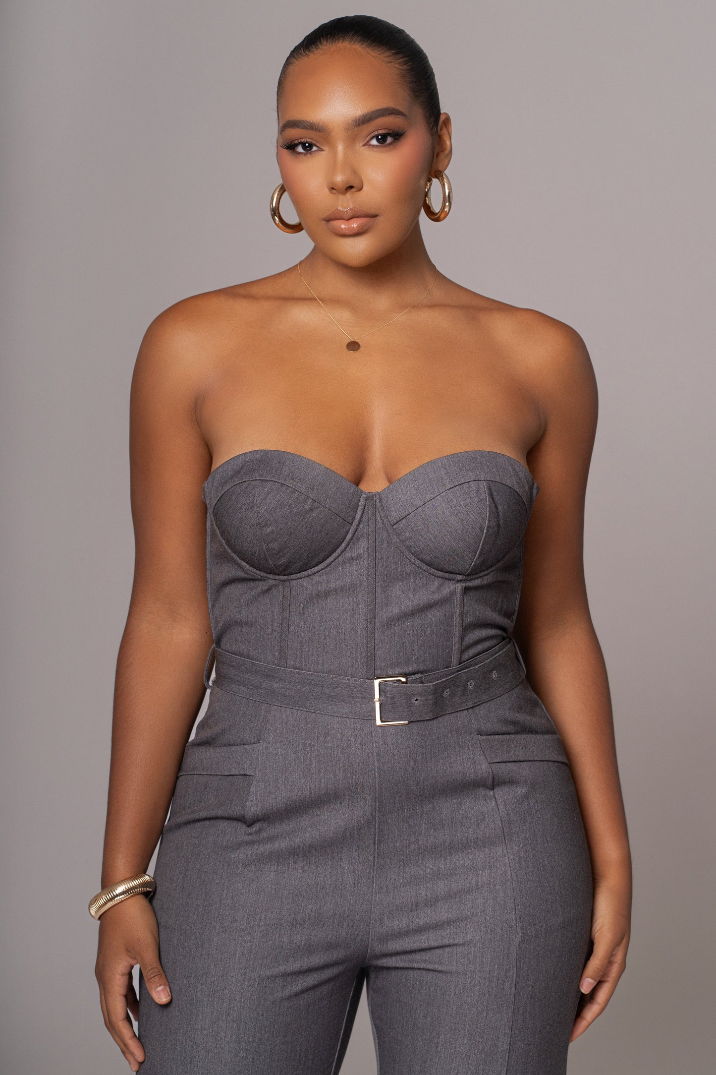 Grey Sweetheart Aroma Jumpsuit JLUXLABEL