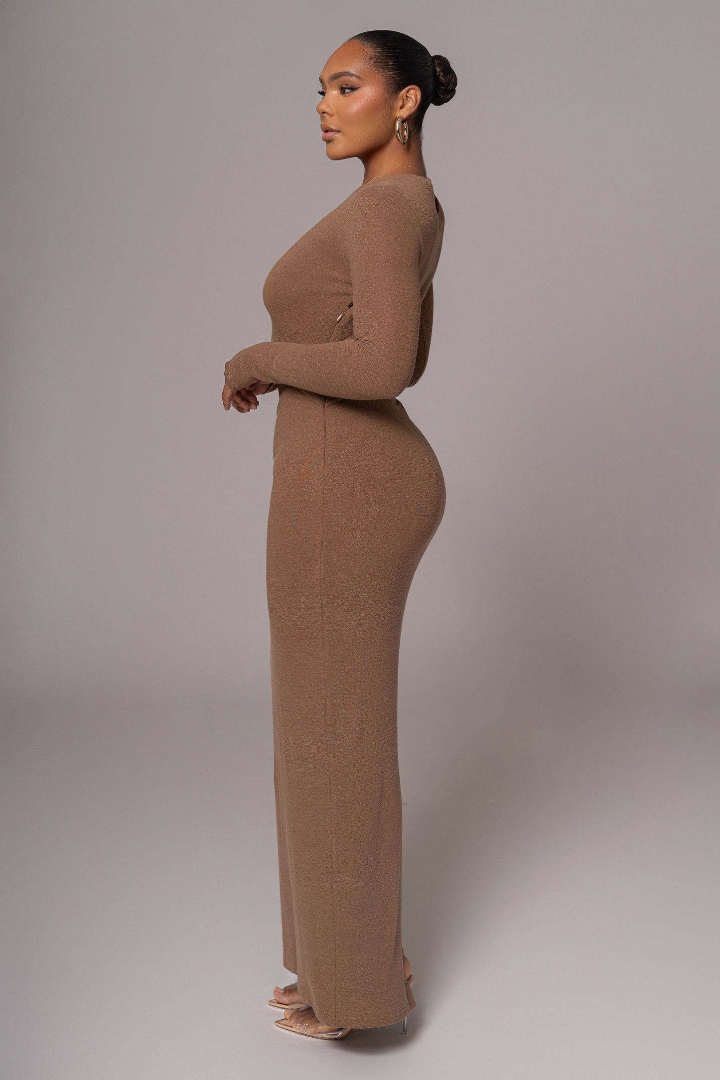 Chocolate Summer Romance Cutout Dress JLUXLABEL