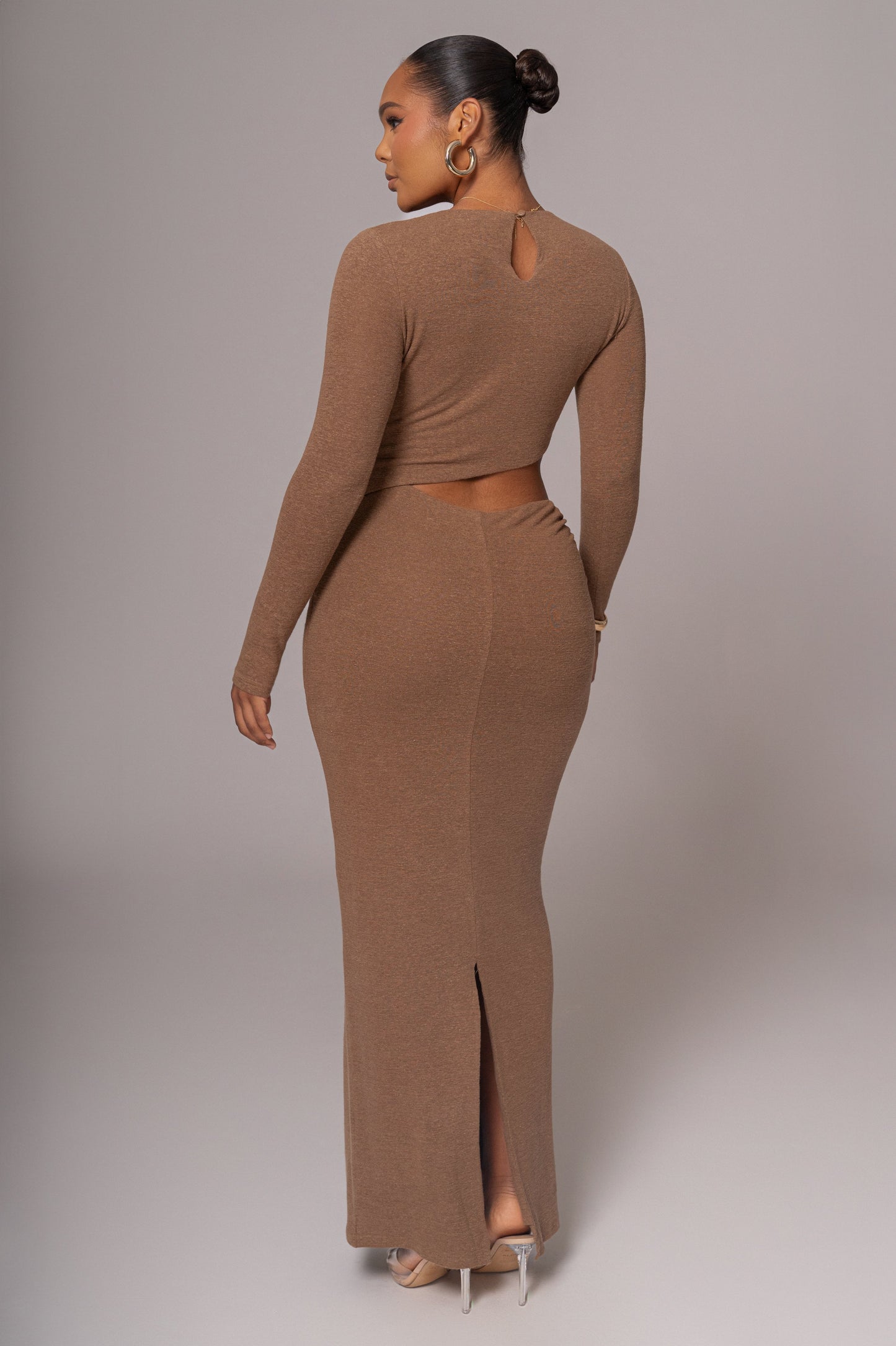 Chocolate Summer Romance Cutout Dress JLUXLABEL