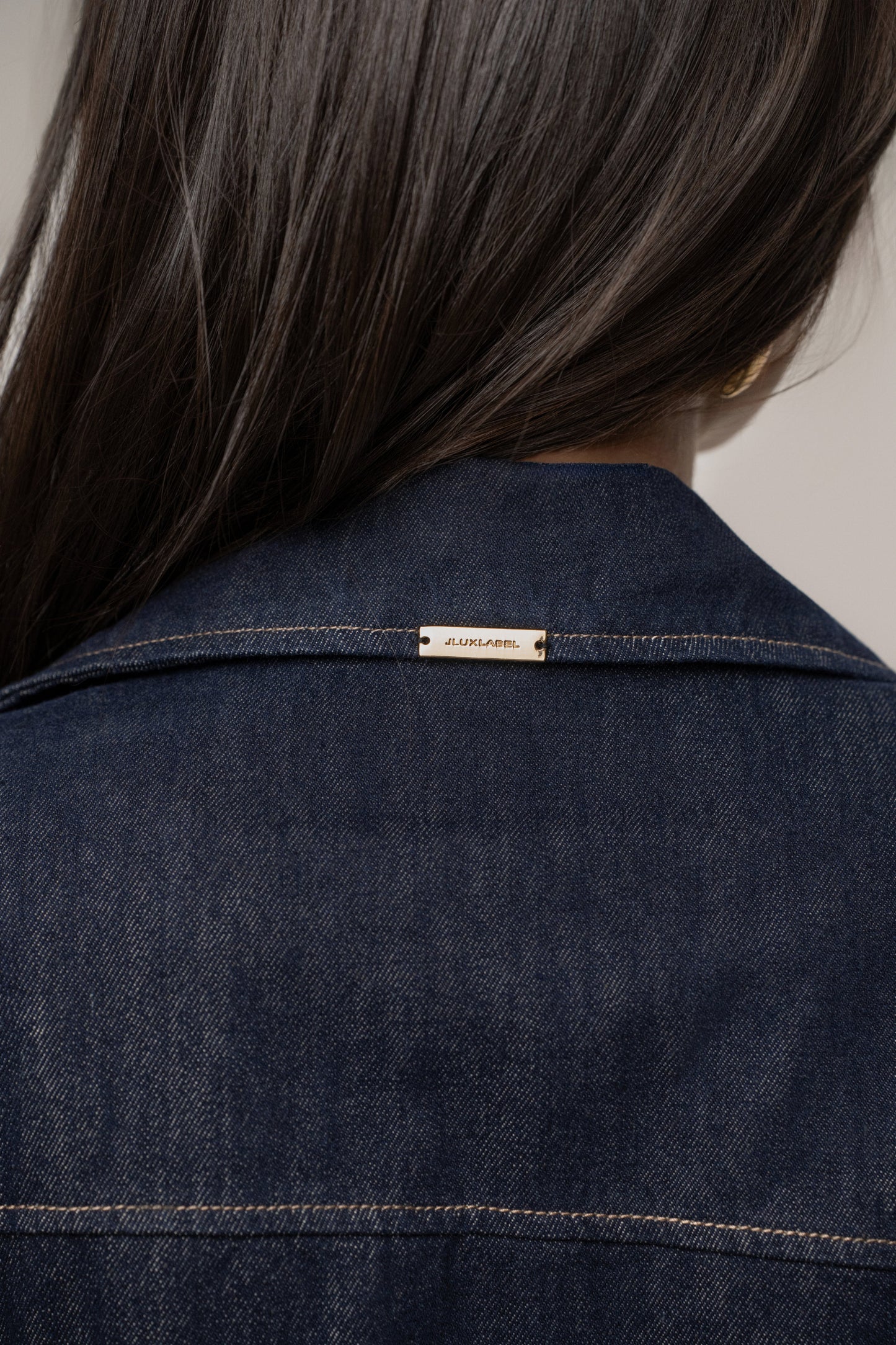 Dark Denim Signature Coat JLUXLABEL
