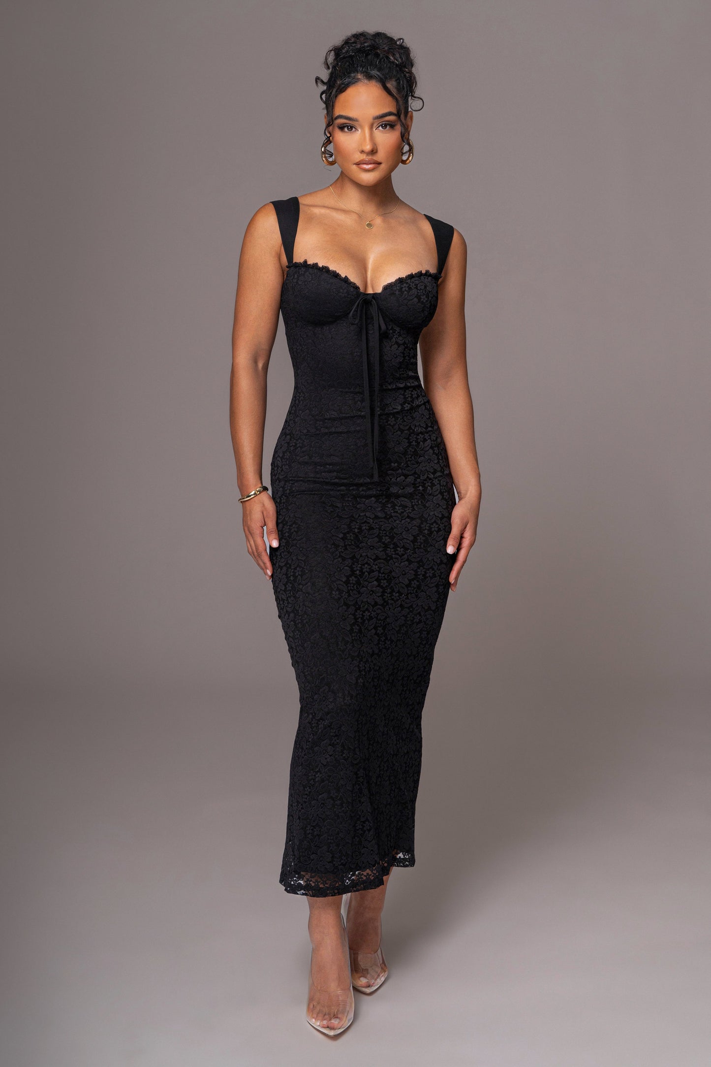 Black Sweet Affection Lace Maxi Dress JLUXLABEL