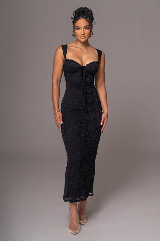 Black Sweet Affection Lace Maxi Dress JLUXLABEL