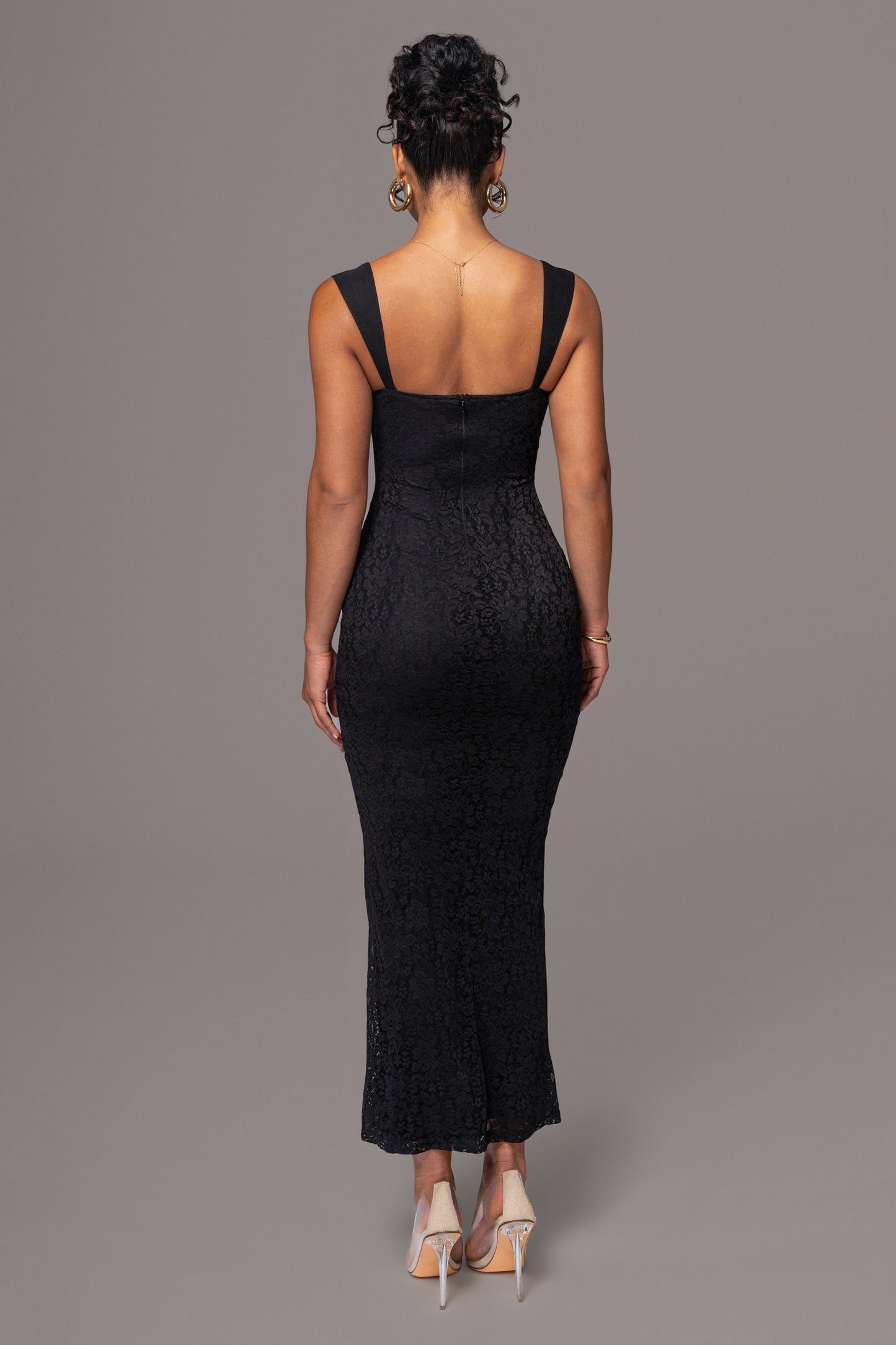 Black Sweet Affection Lace Maxi Dress JLUXLABEL