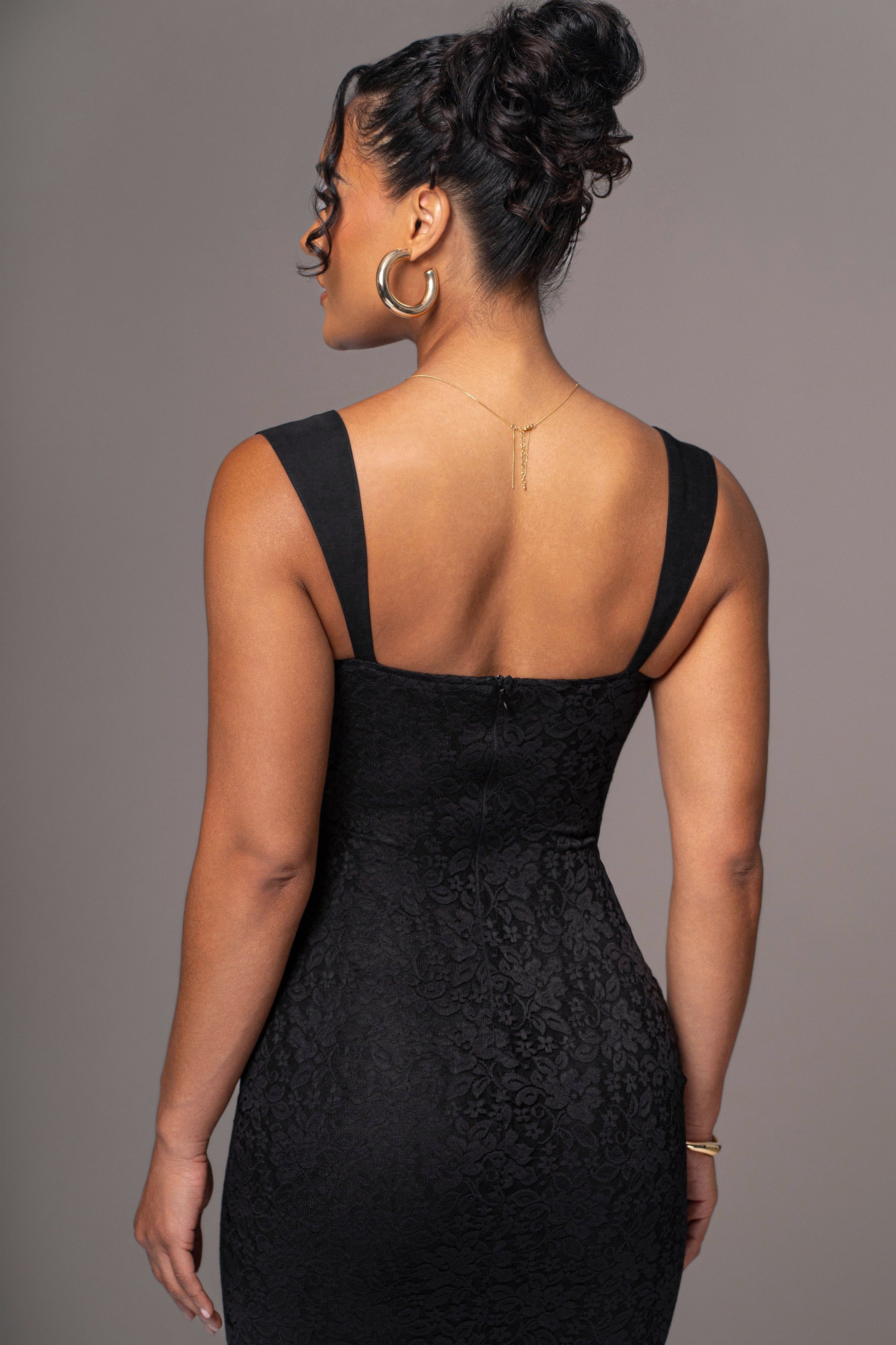 Black Sweet Affection Lace Maxi Dress JLUXLABEL