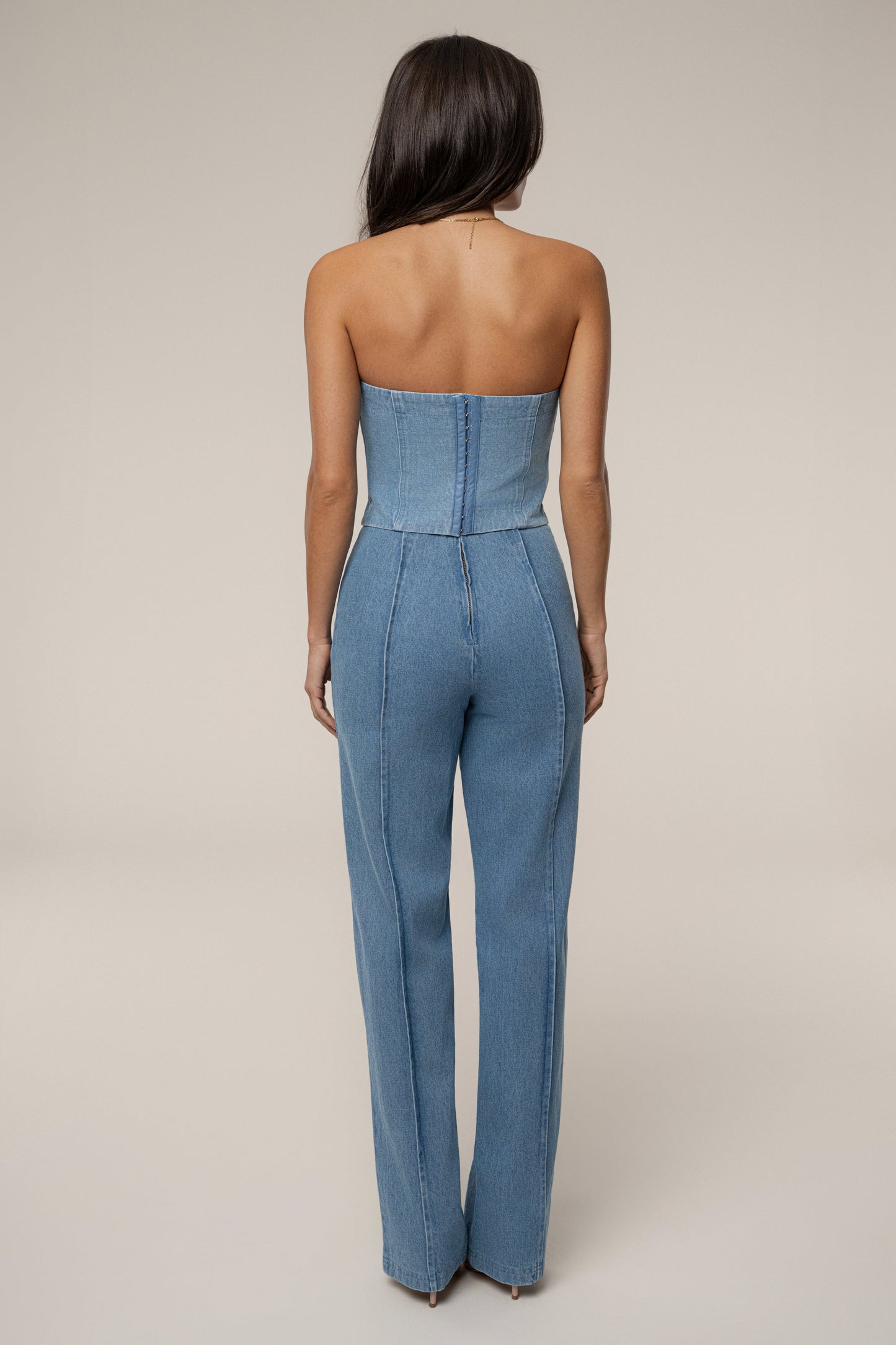 Medium Wash All You Need Denim Corset JLUXLABEL