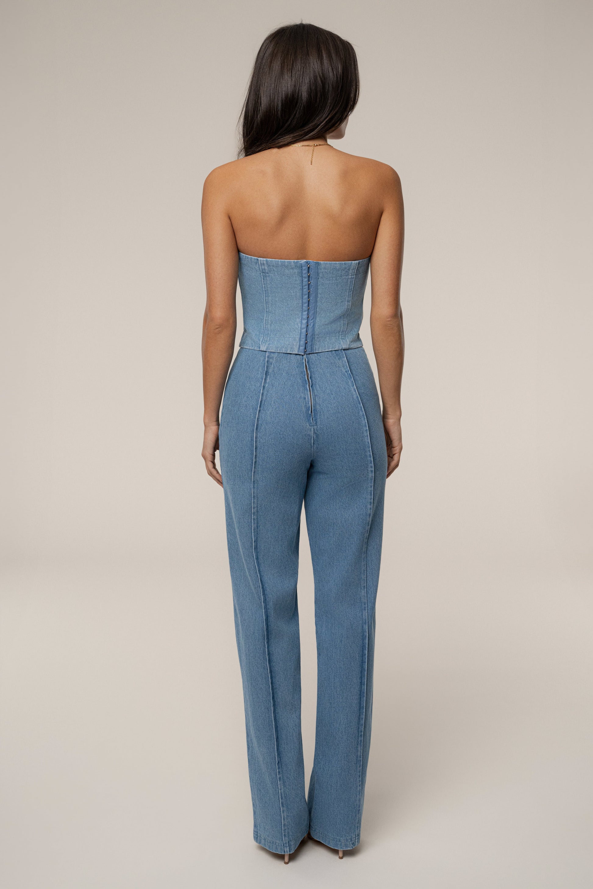 Medium Wash All You Need Denim Corset JLUXLABEL