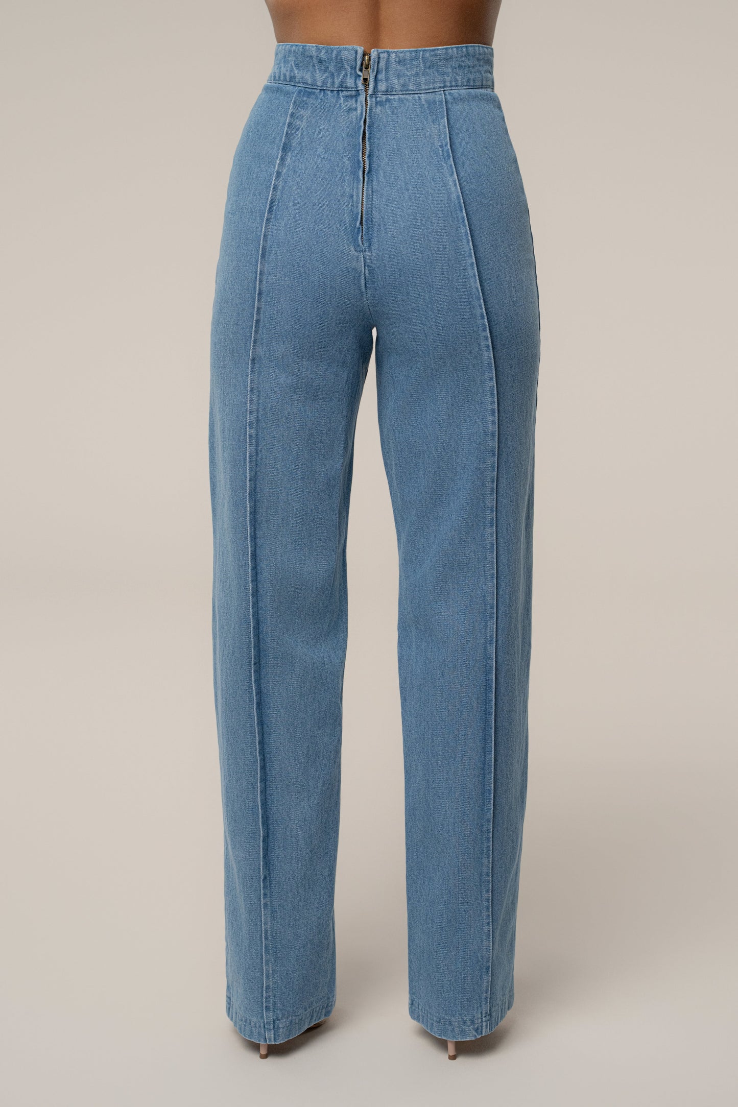 Medium Wash Stay Sharp Denim Trouser JLUXLABEL