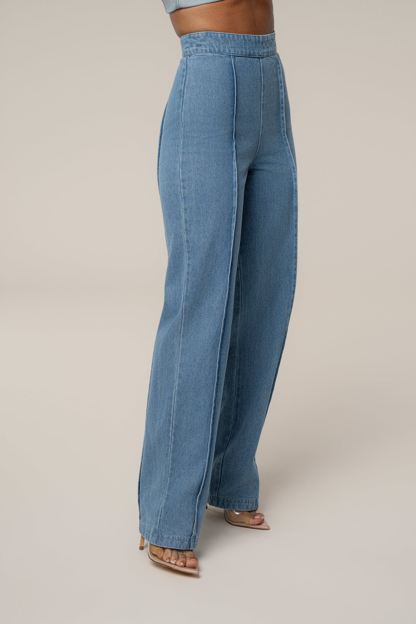Medium Wash Stay Sharp Denim Trouser JLUXLABEL