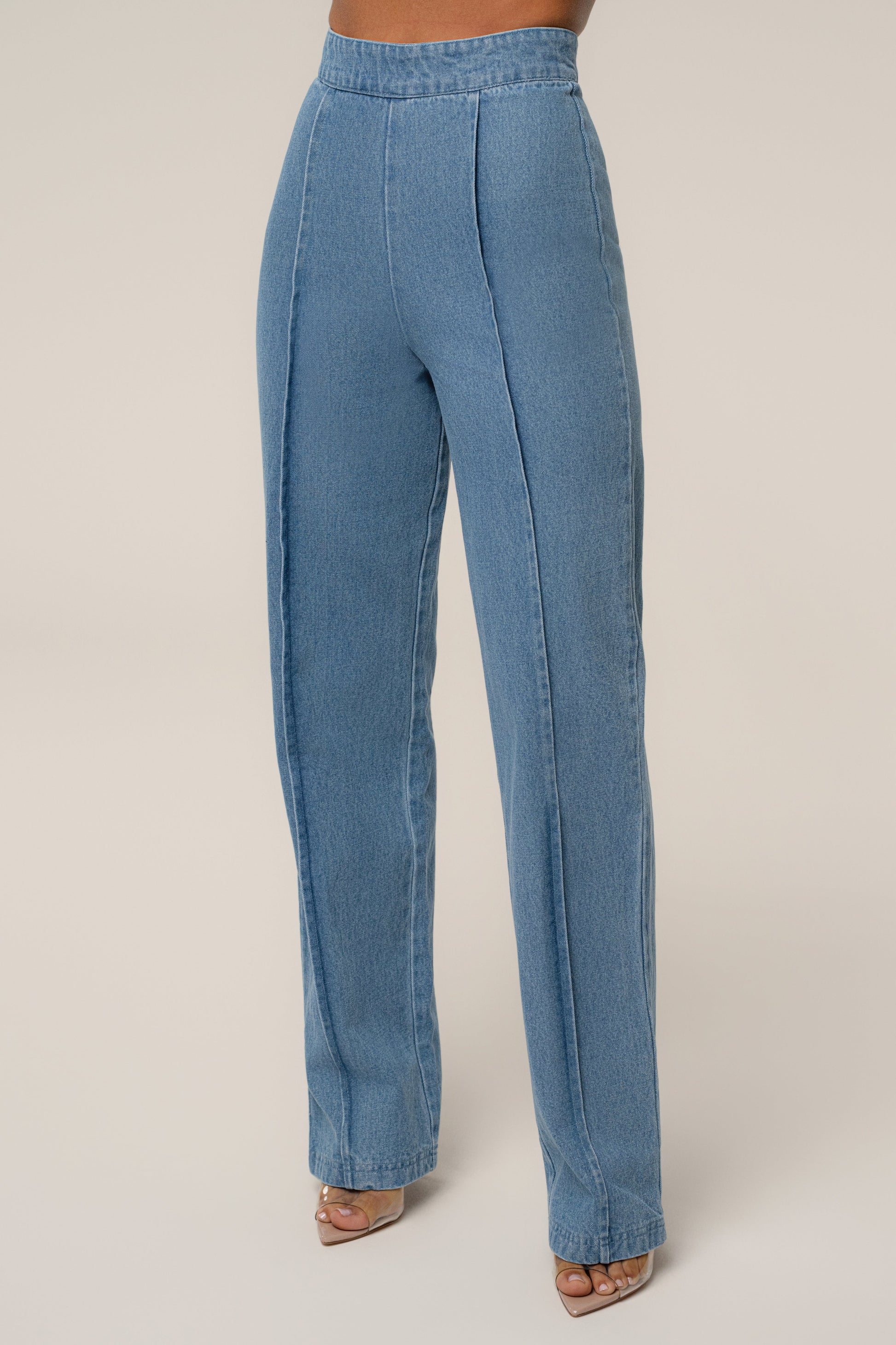 Medium Wash Stay Sharp Denim Trouser JLUXLABEL