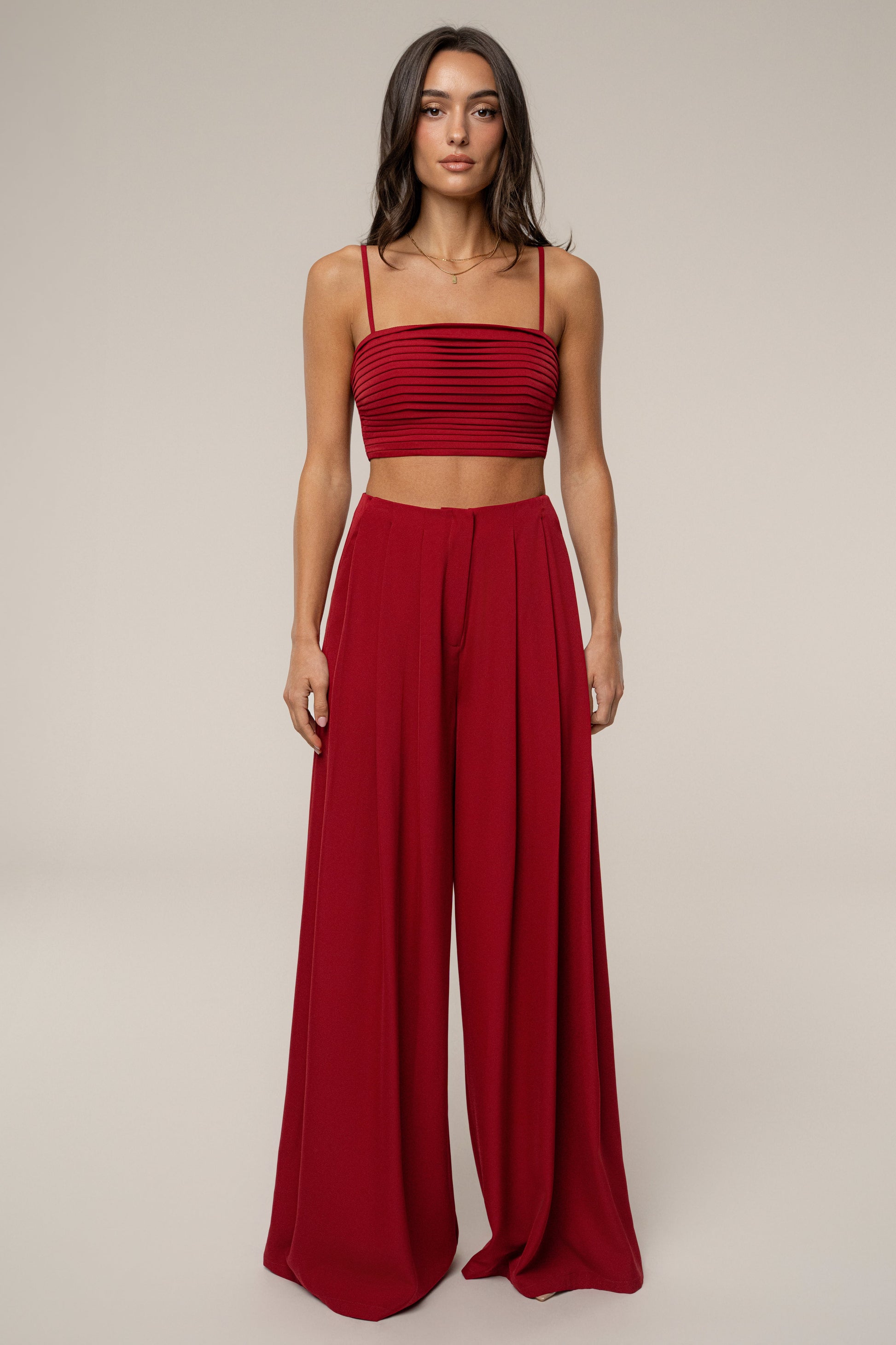 Burgundy Serenade Pant Set JLUXLABEL