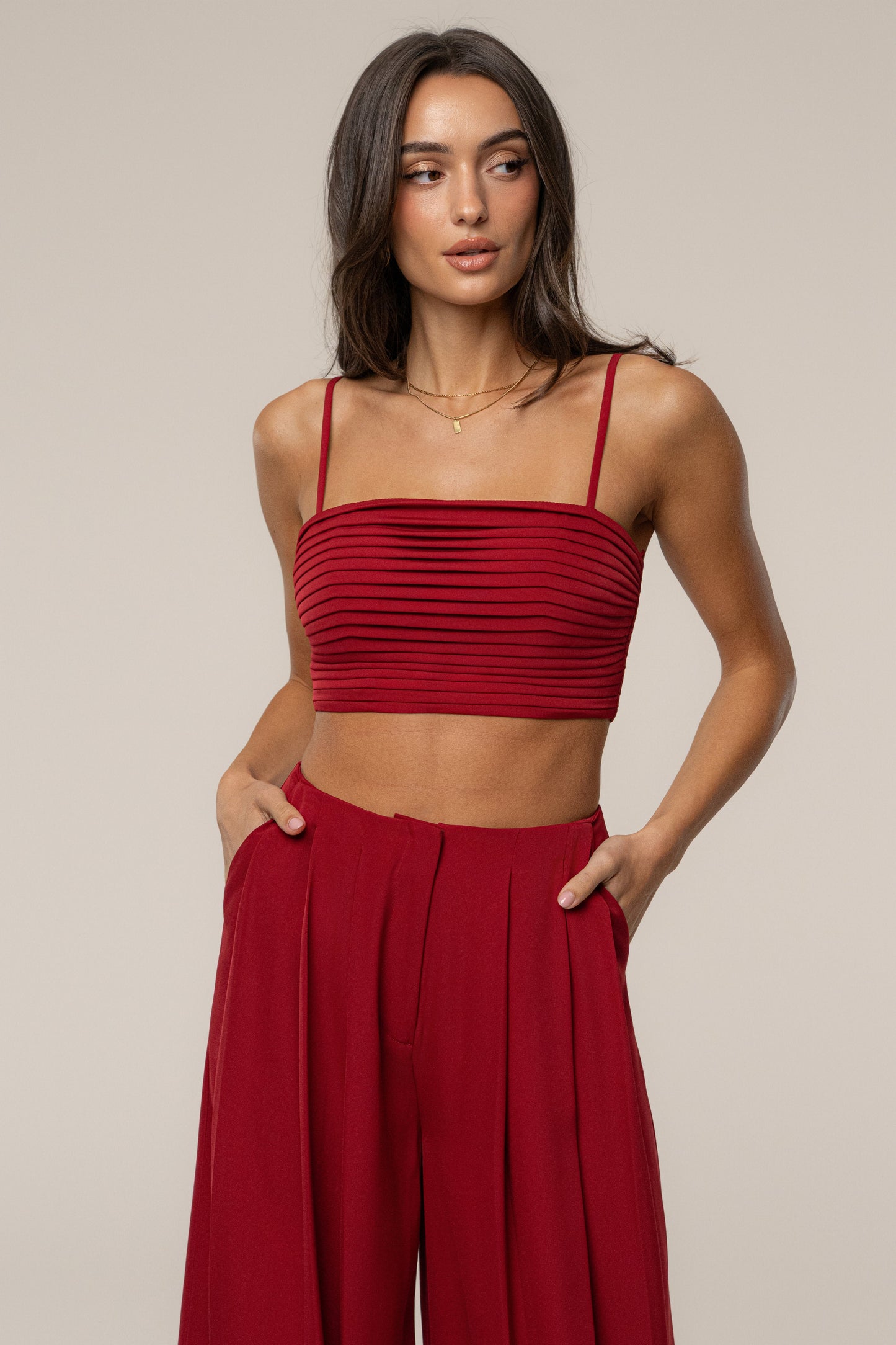 Burgundy Serenade Pant Set JLUXLABEL