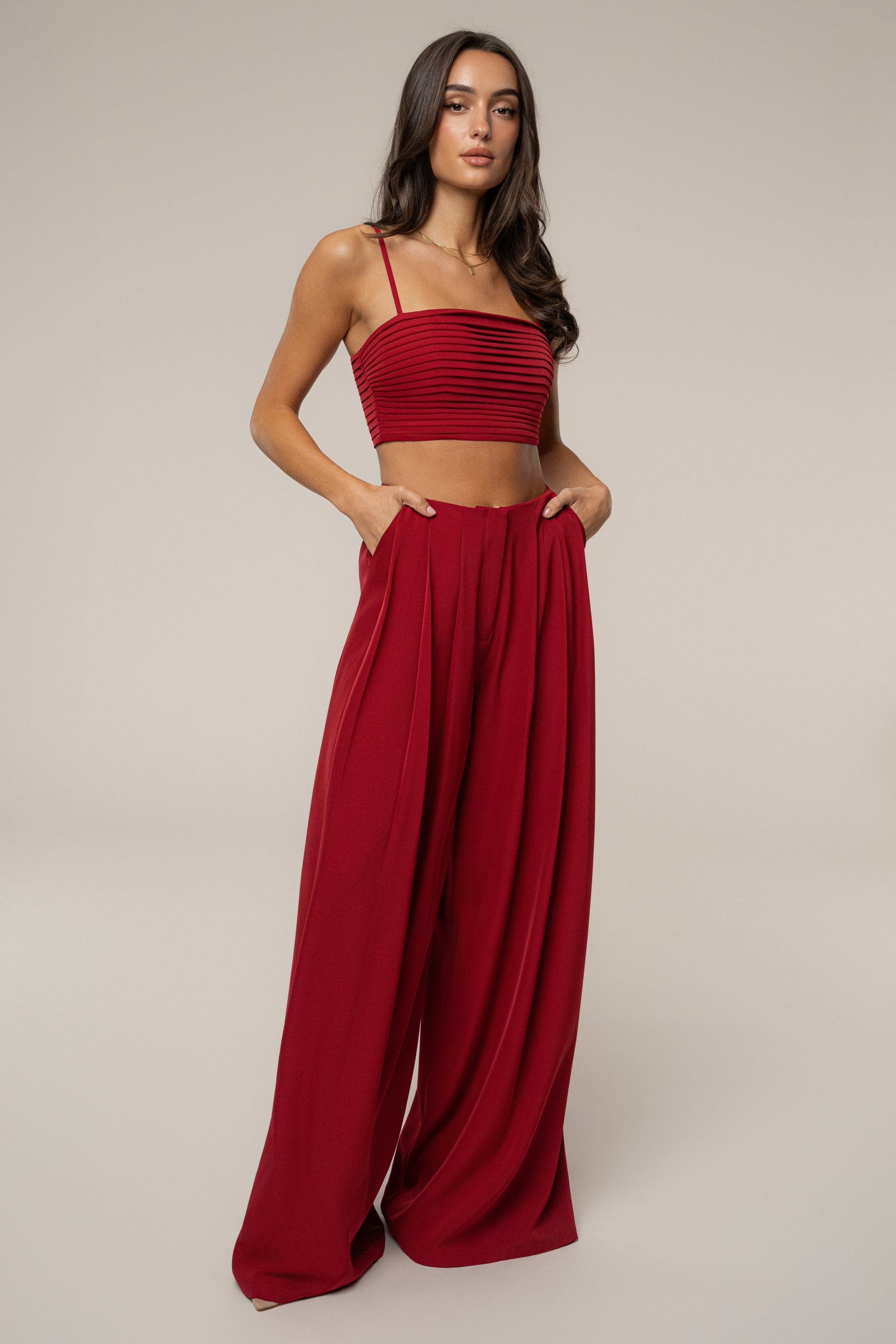 Burgundy Serenade Pant Set JLUXLABEL