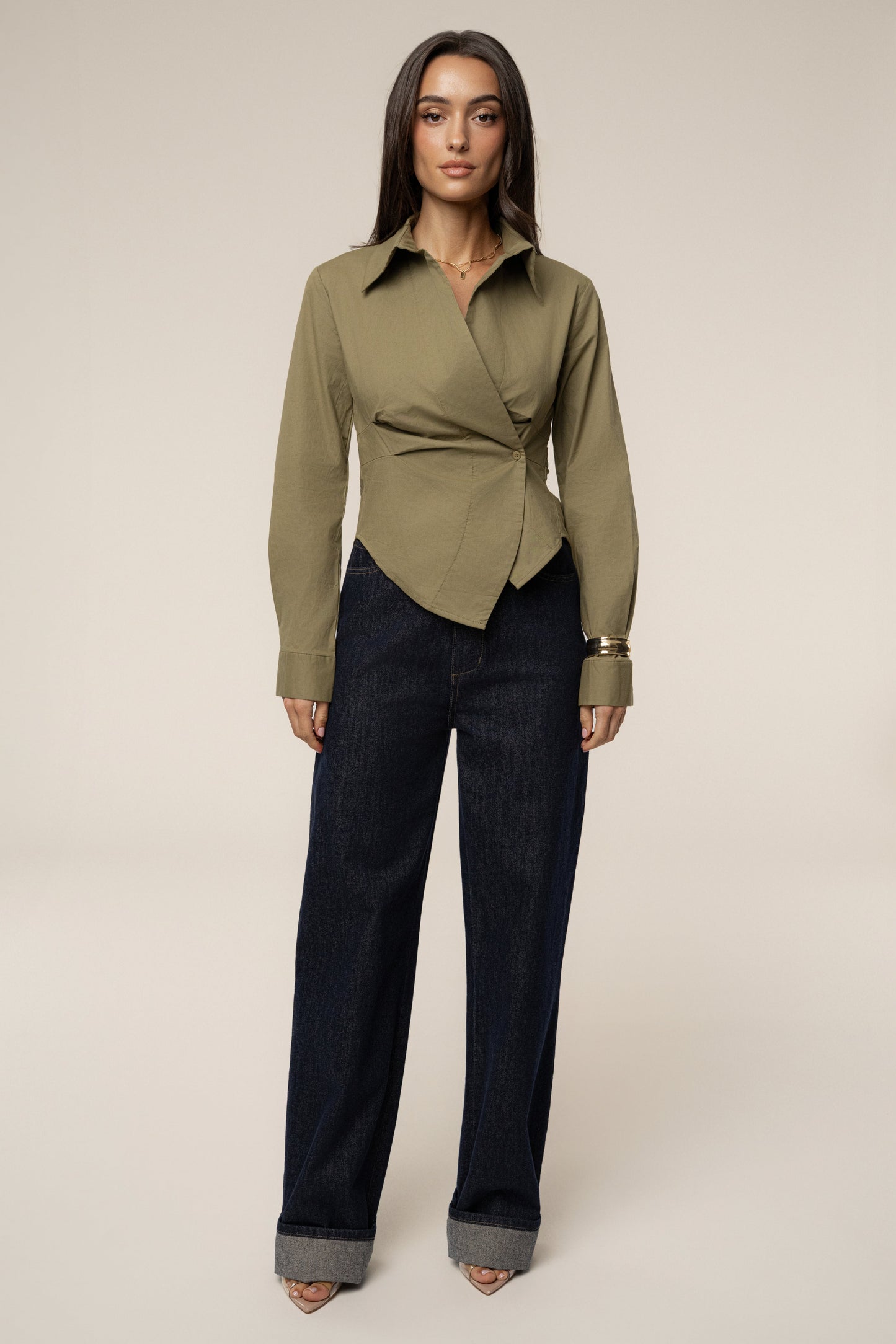 Olive  Sculpt And Form Blouse