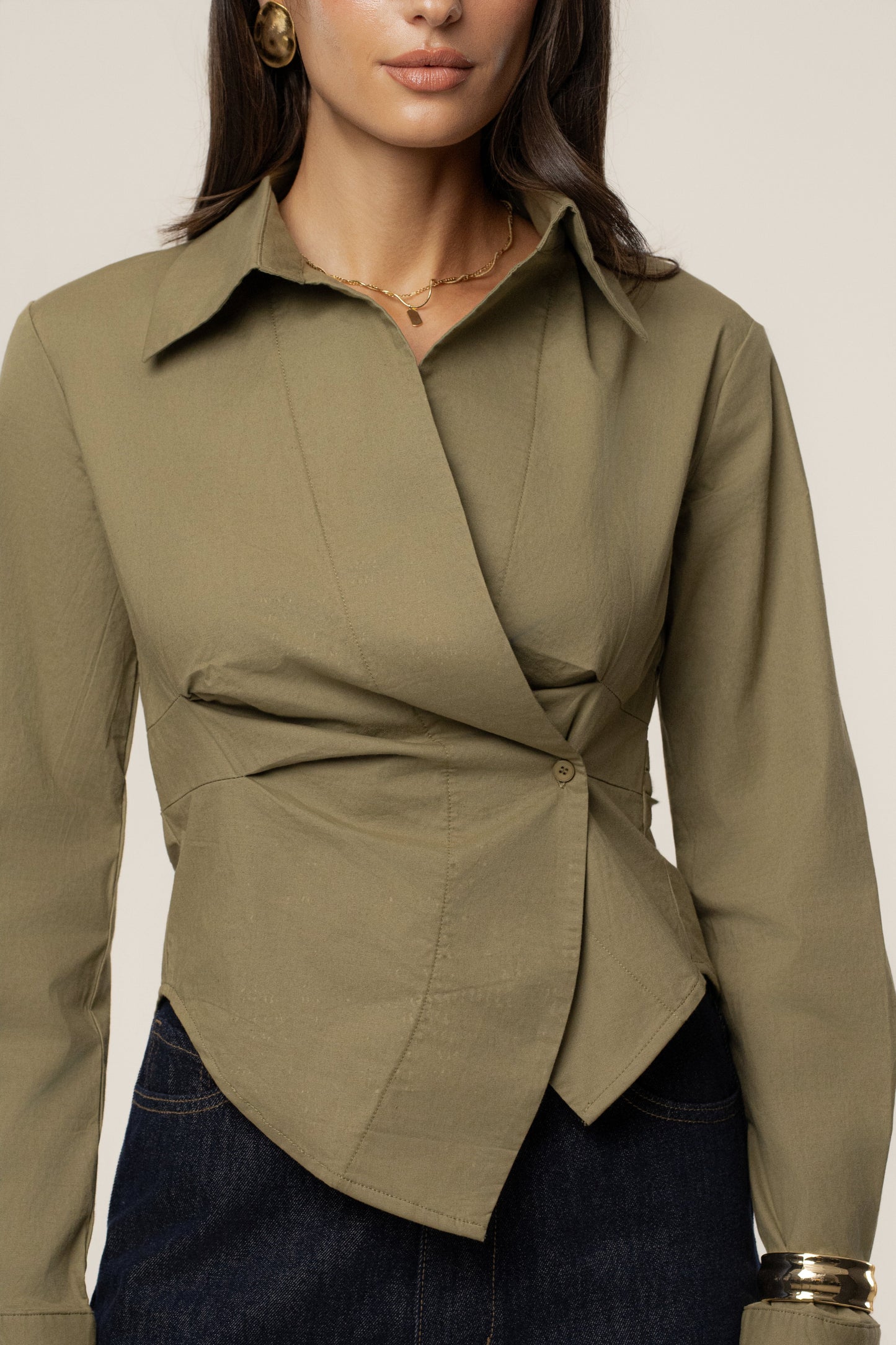 Olive  Sculpt And Form Blouse