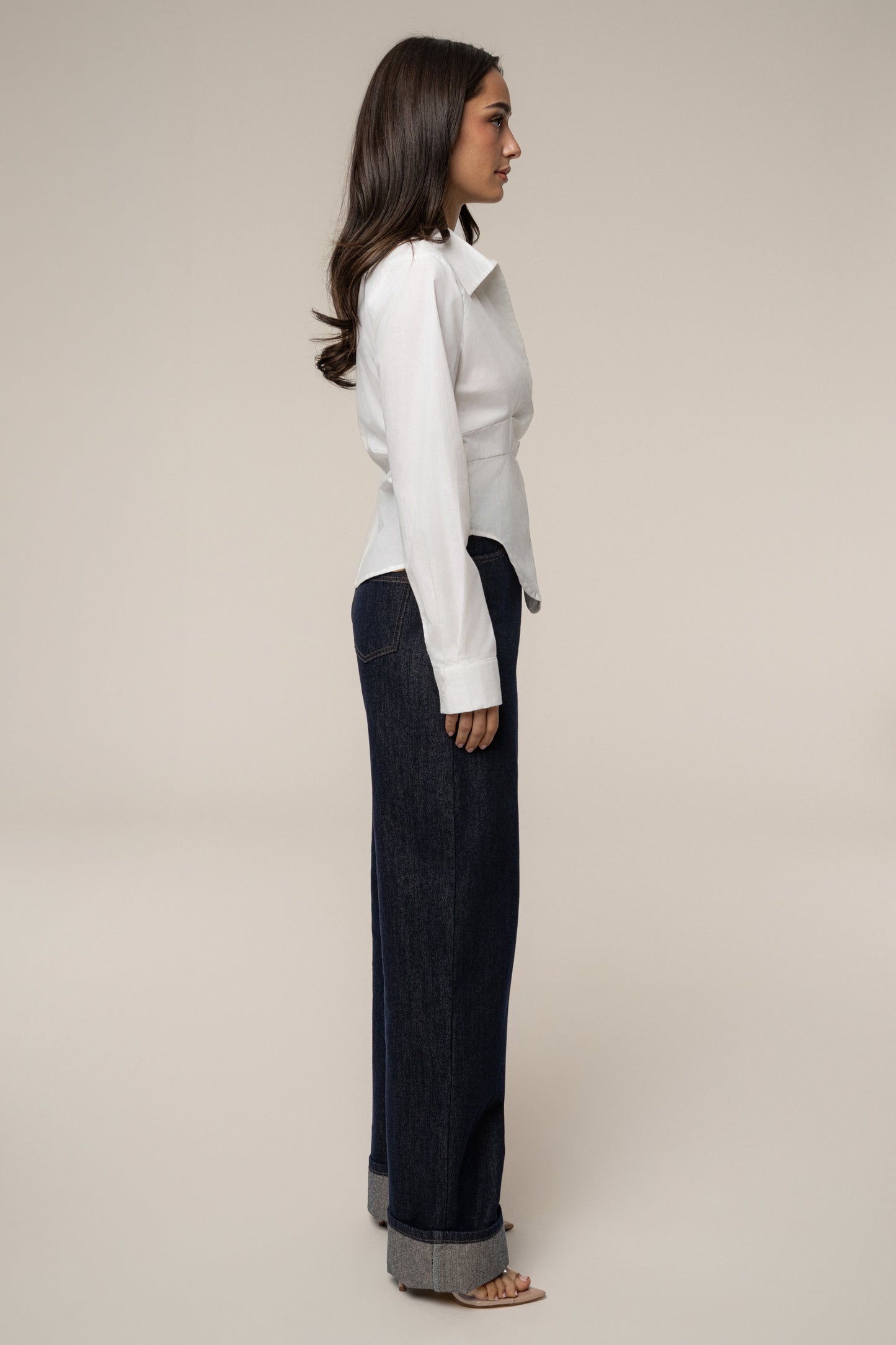 Ivory Sculpt And Form Blouse NEWFASHIONEDGE