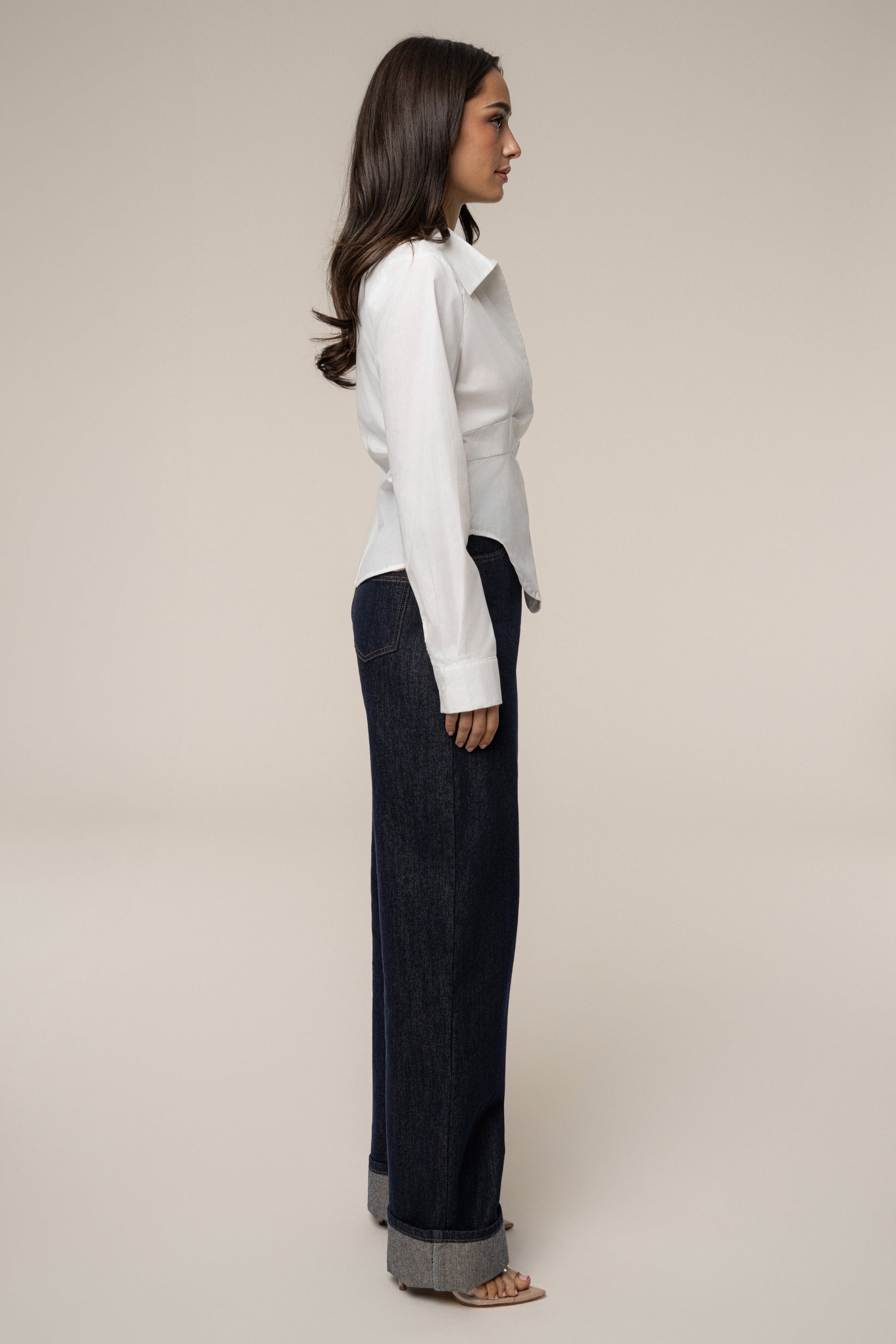 Ivory Sculpt And Form Blouse NEWFASHIONEDGE