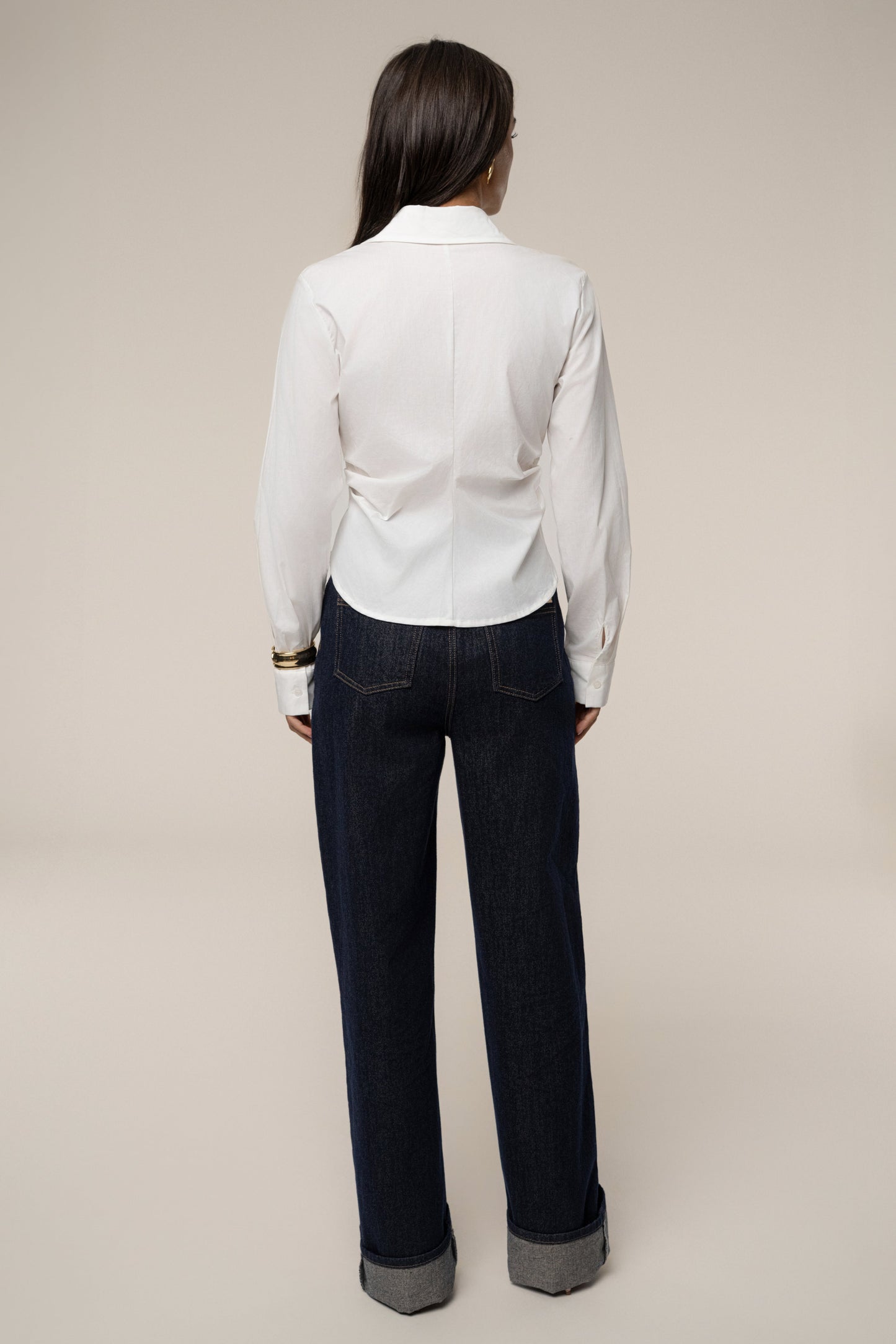 Ivory Sculpt And Form Blouse NEWFASHIONEDGE