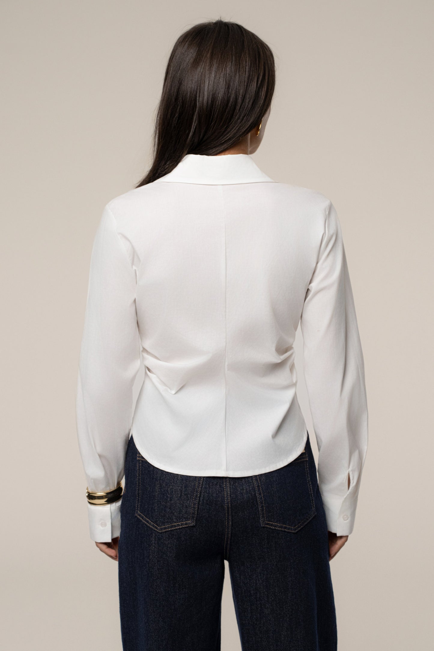 Ivory Sculpt And Form Blouse NEWFASHIONEDGE