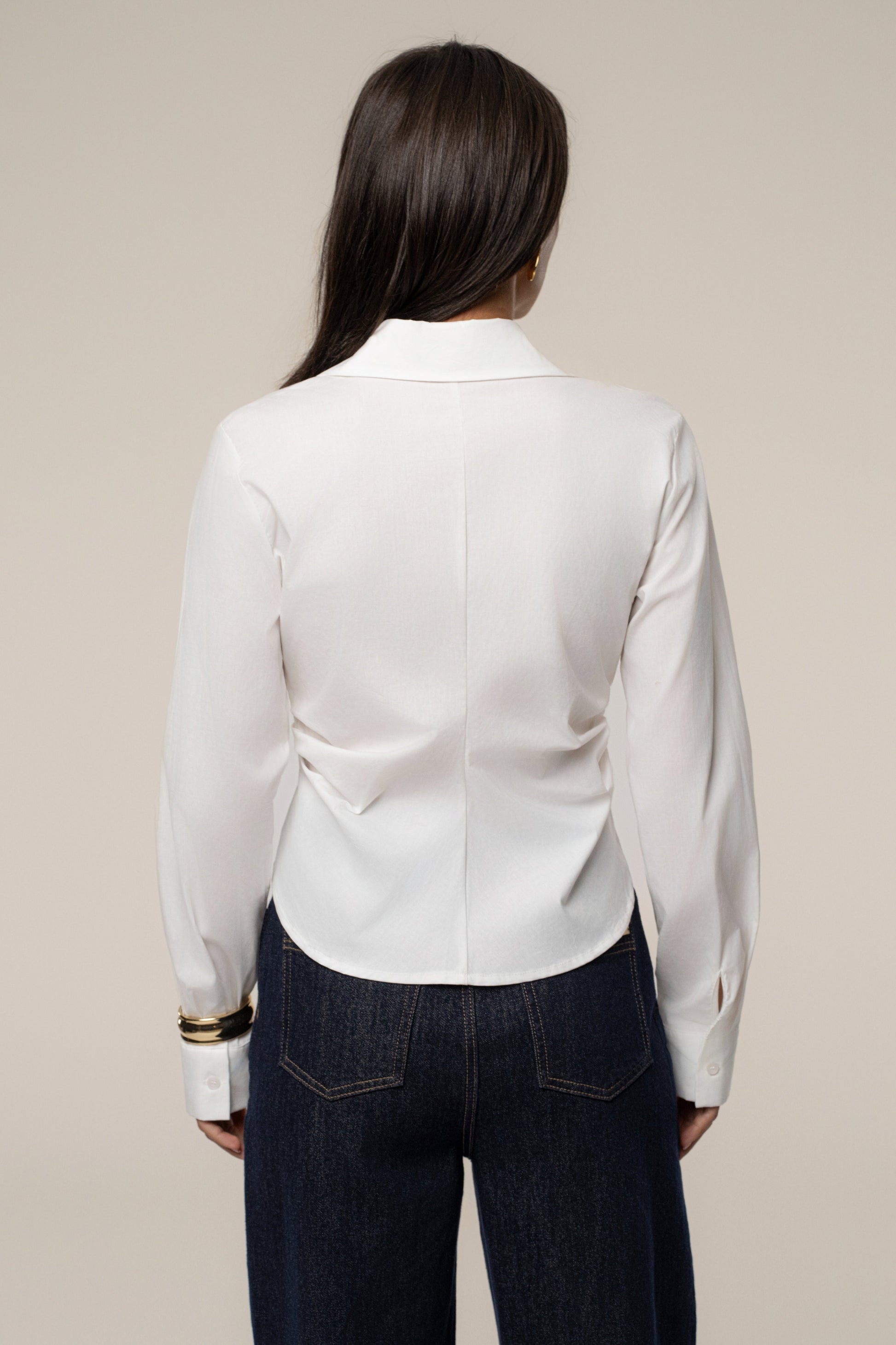 Ivory Sculpt And Form Blouse NEWFASHIONEDGE