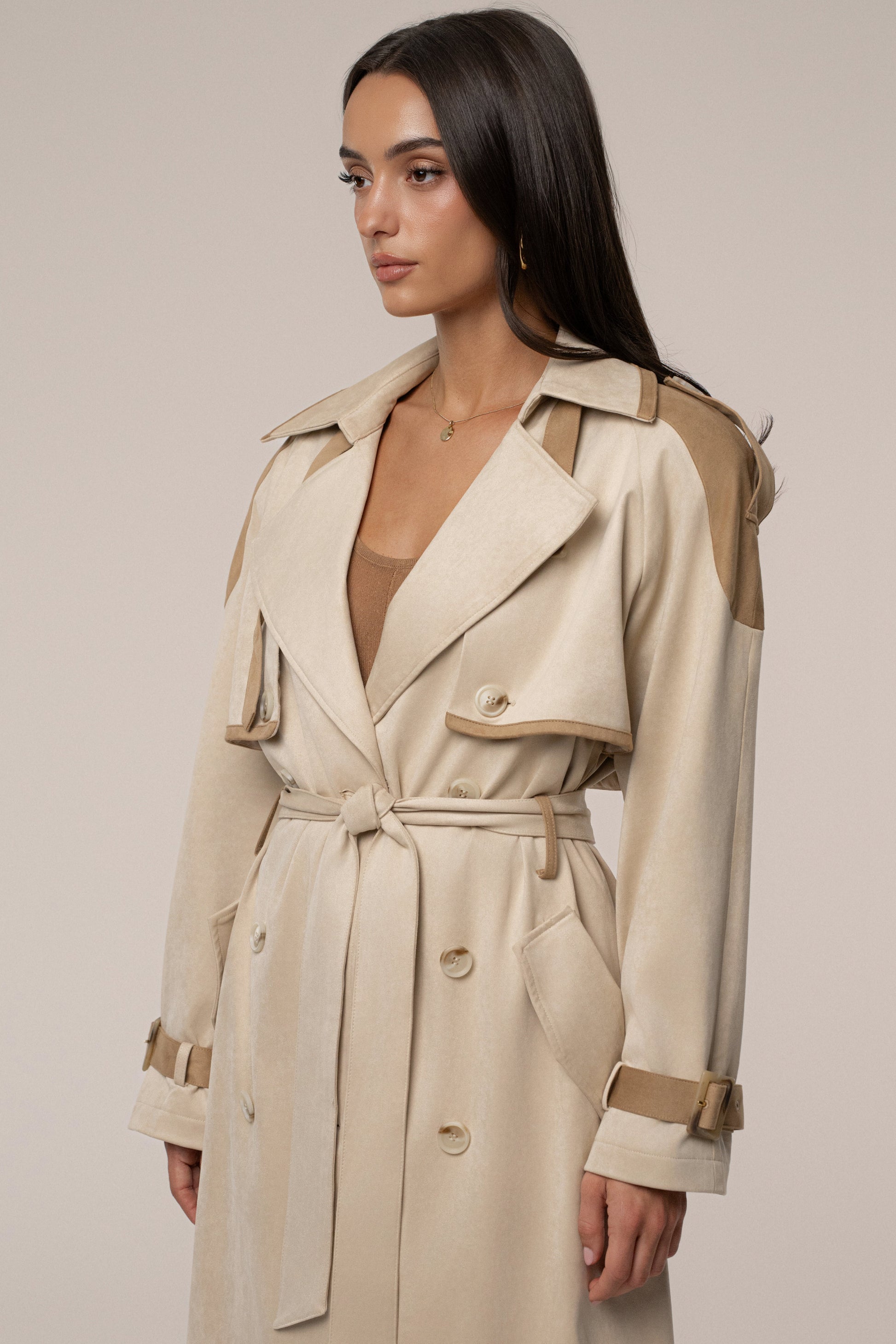 Tan Elite Suede Coat JLUXLABEL