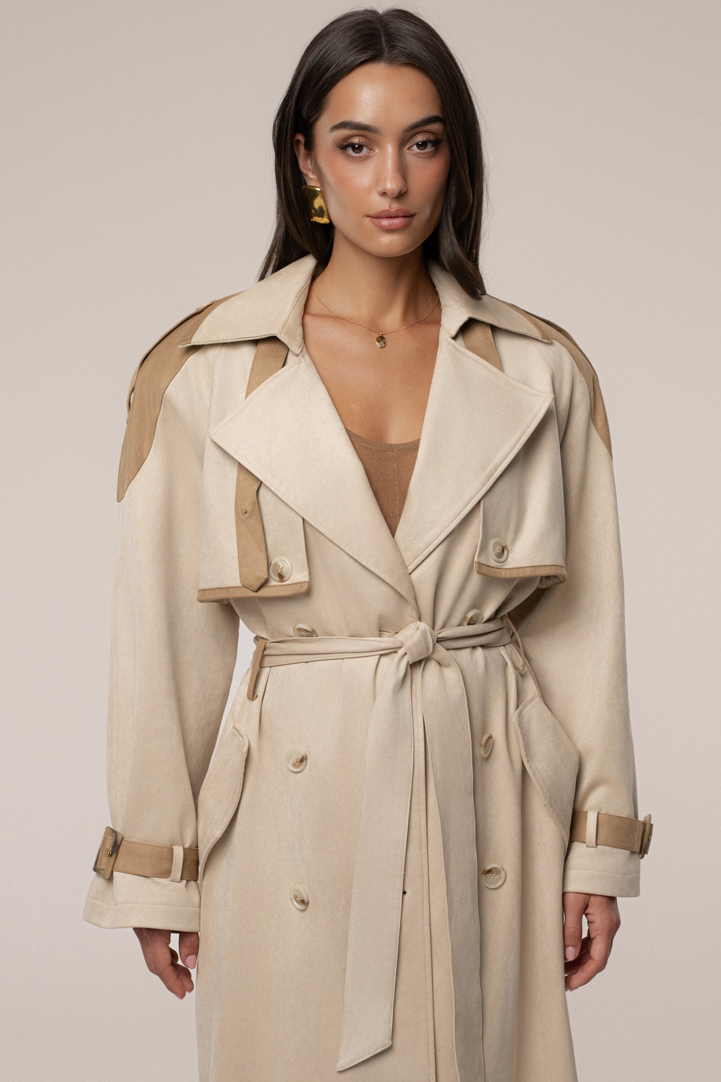 Tan Elite Suede Coat JLUXLABEL