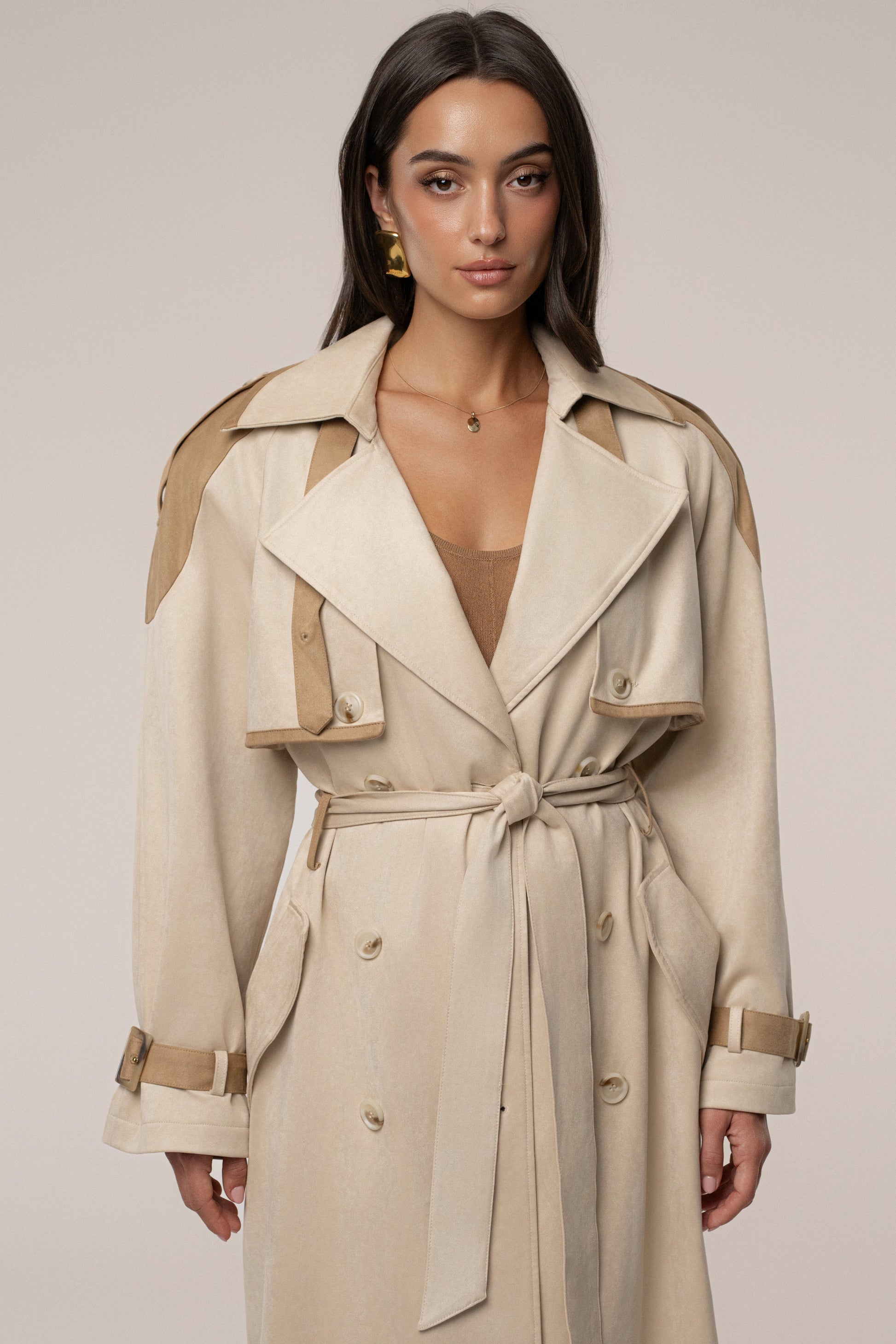 Tan Elite Suede Coat JLUXLABEL