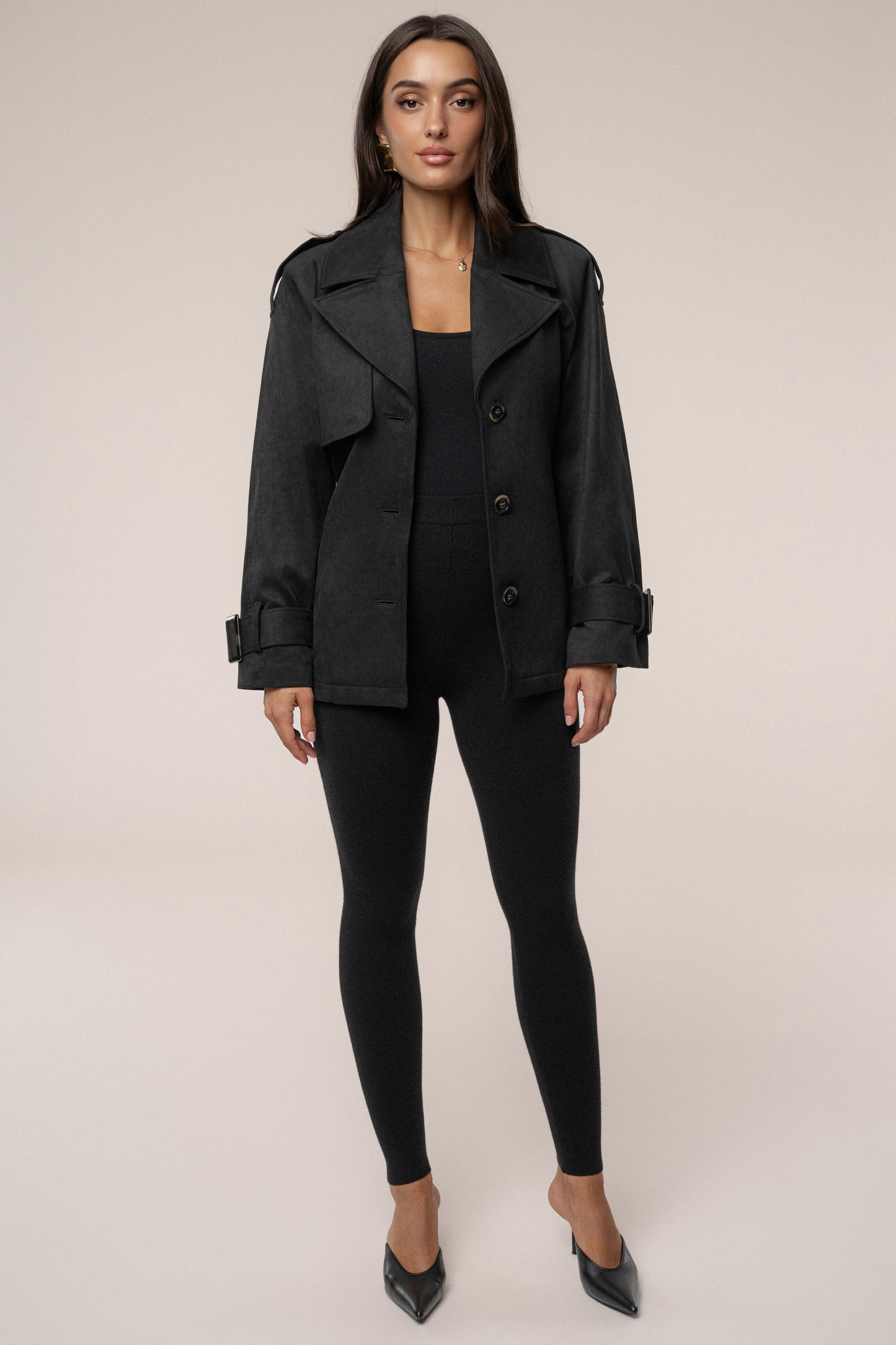 Black Nightfall Suede Jacket JLUXLABEL
