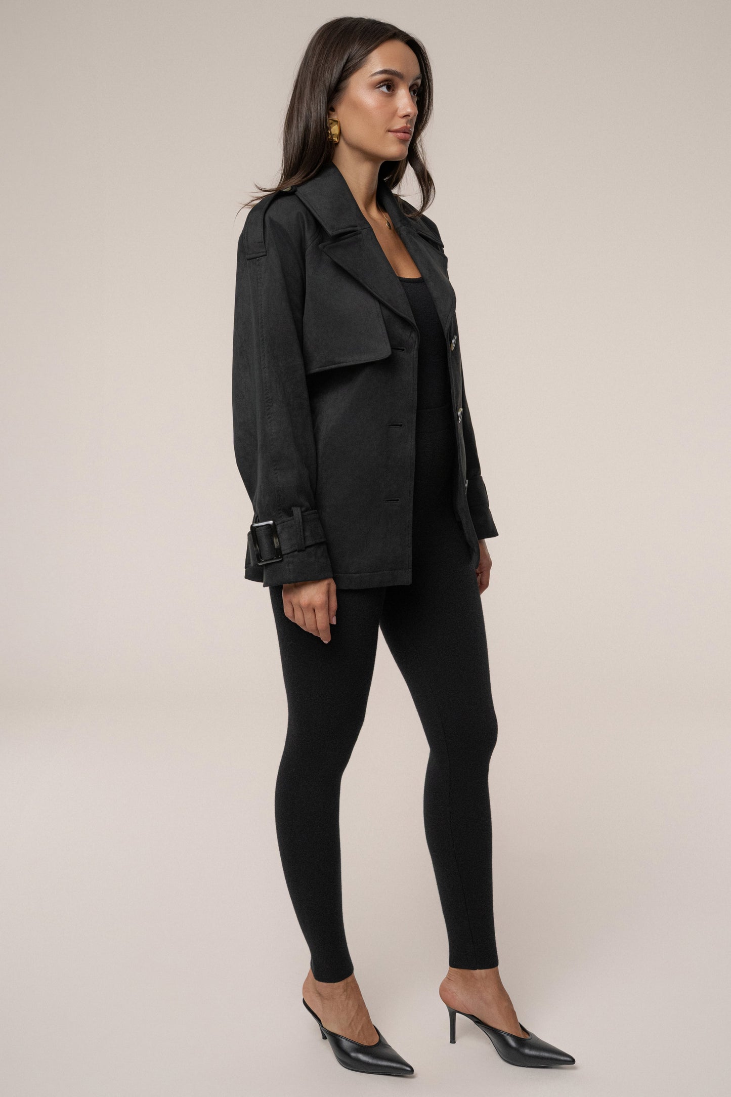 Black Nightfall Suede Jacket JLUXLABEL