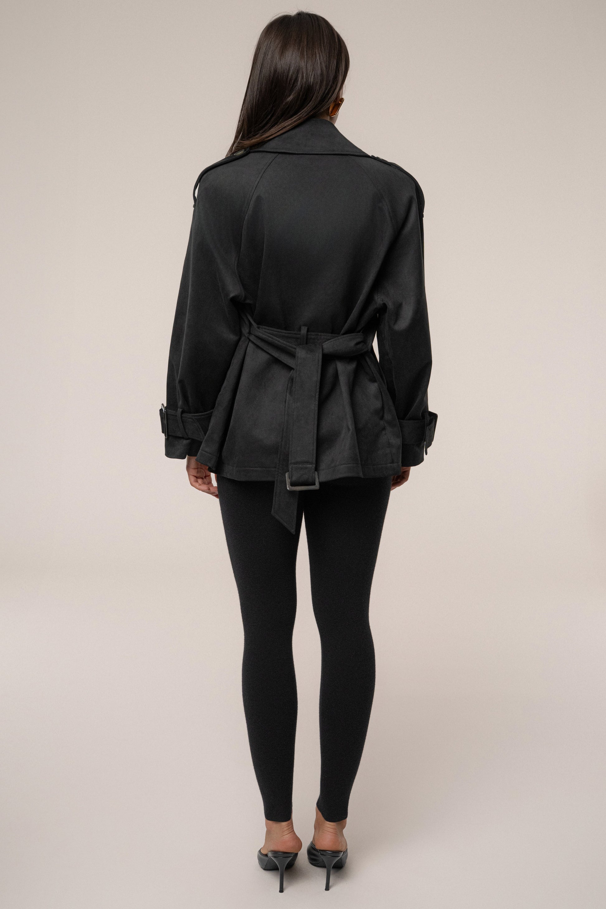 Black Nightfall Suede Jacket JLUXLABEL