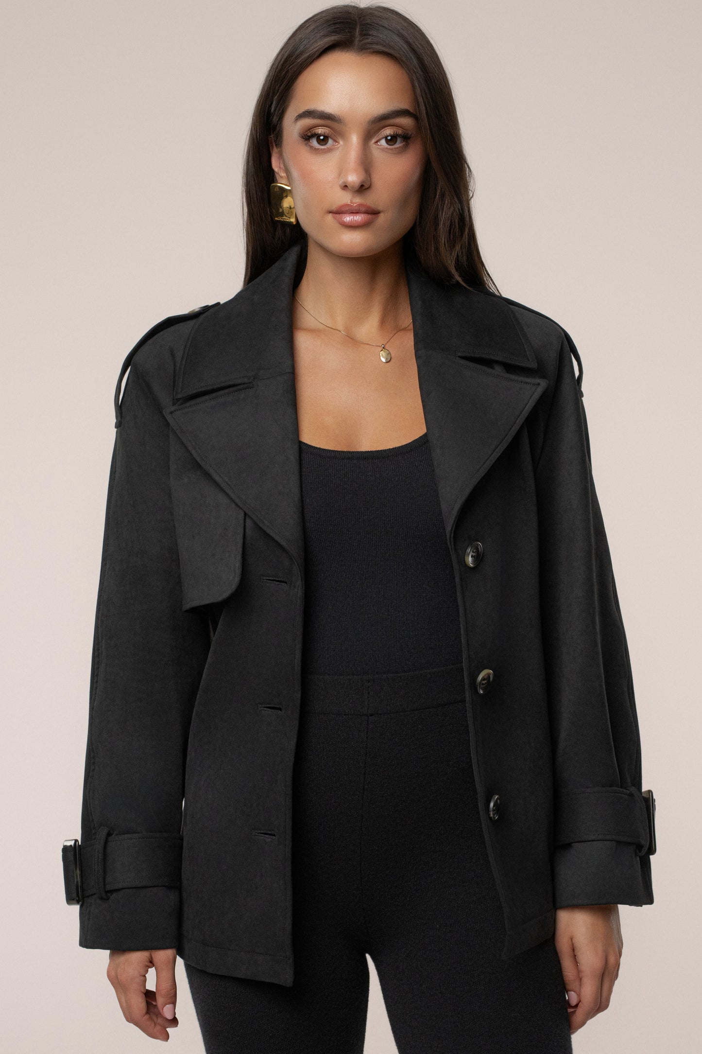Black Nightfall Suede Jacket JLUXLABEL