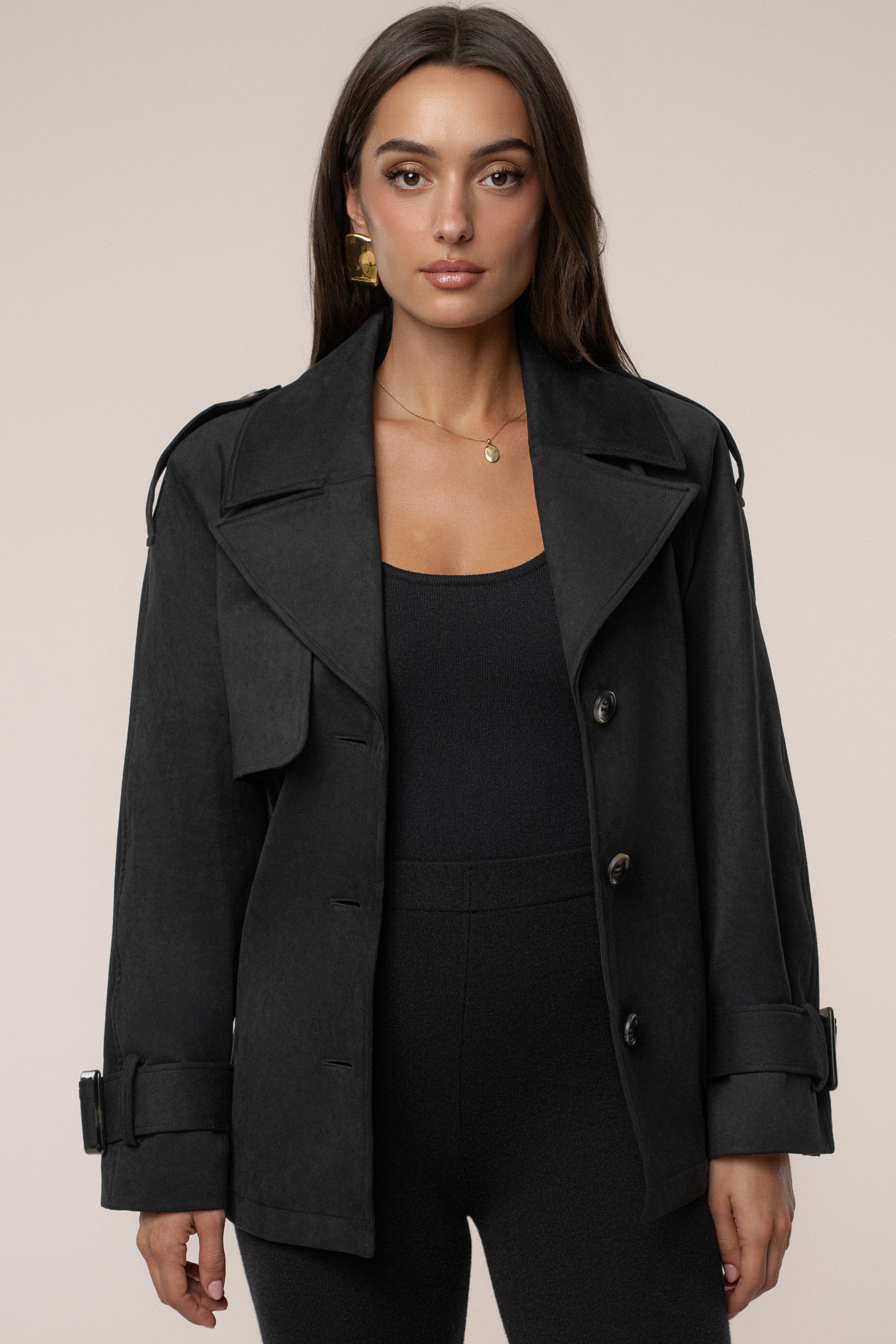 Black Nightfall Suede Jacket JLUXLABEL