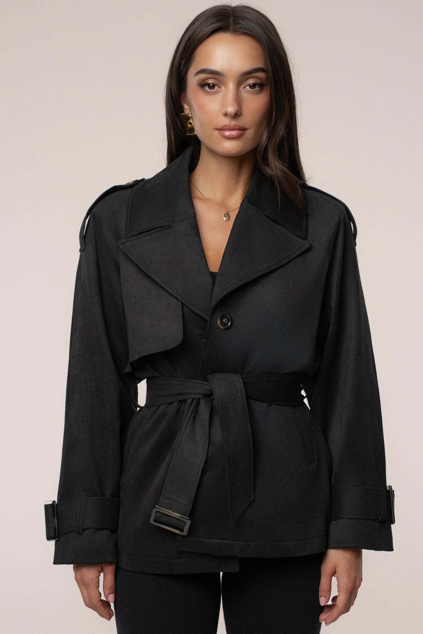 Black Nightfall Suede Jacket JLUXLABEL