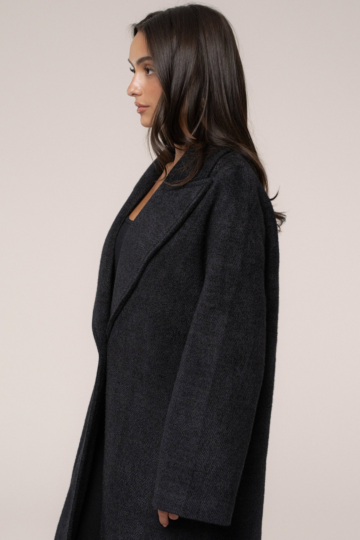 Black Dion Oversized Coat JLUXLABEL