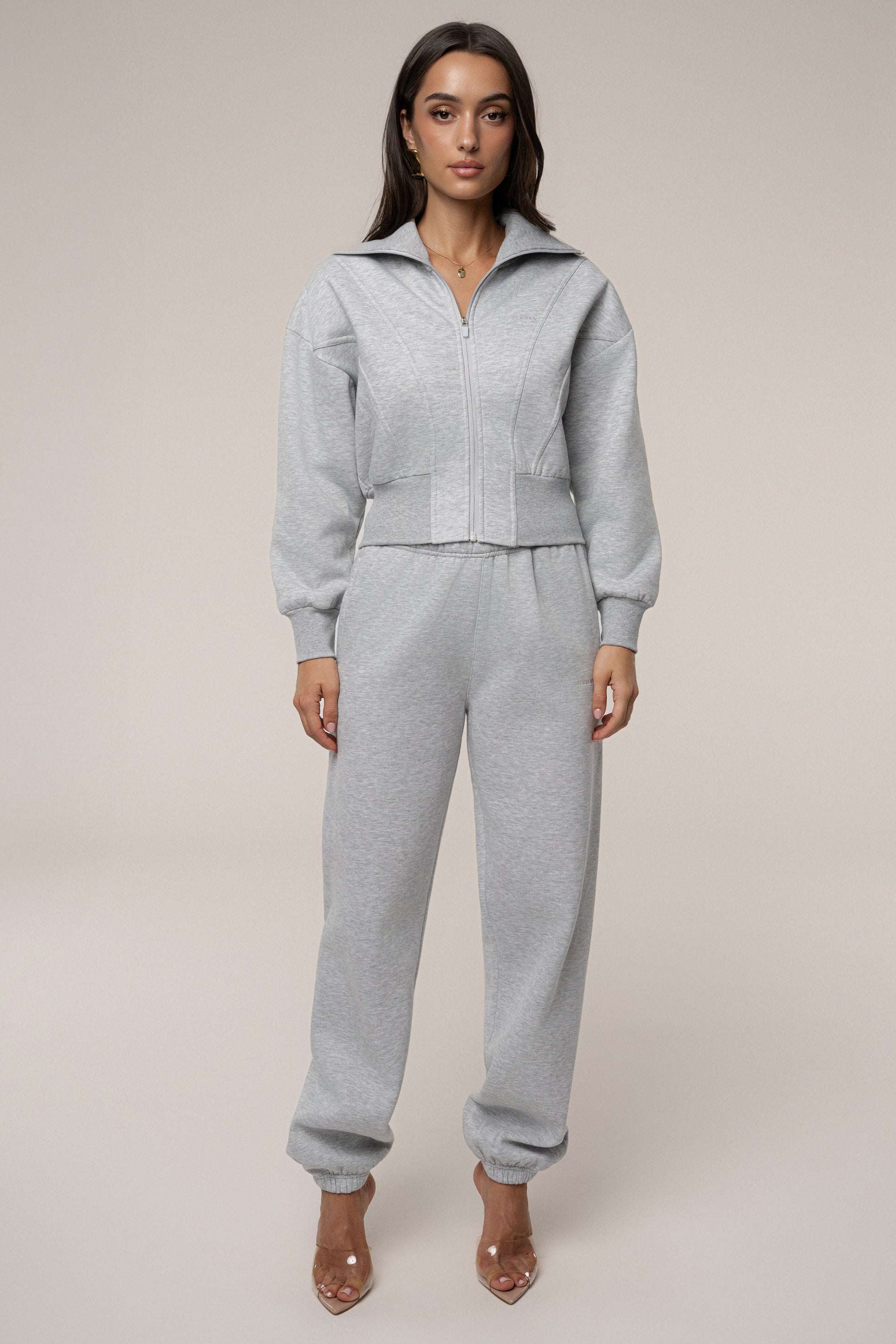 Heather Grey JLUXLABEL Logo Sweatpants JLUXLABEL