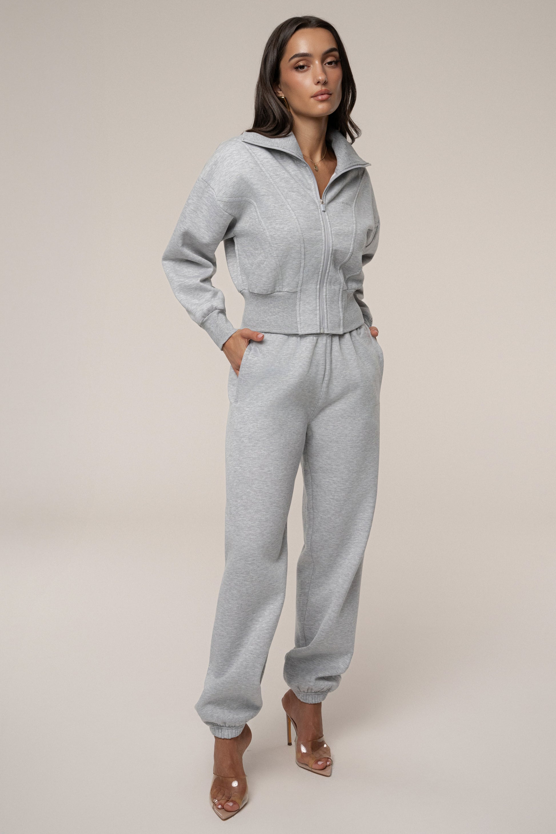 Heather Grey JLUXLABEL Logo Sweatpants JLUXLABEL