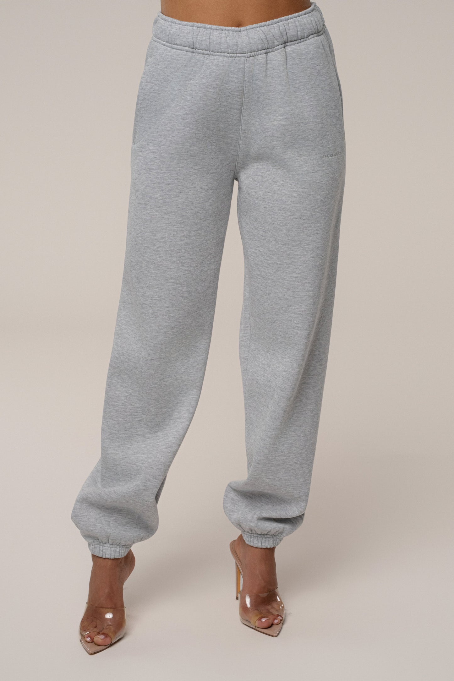 Heather Grey JLUXLABEL Logo Sweatpants JLUXLABEL