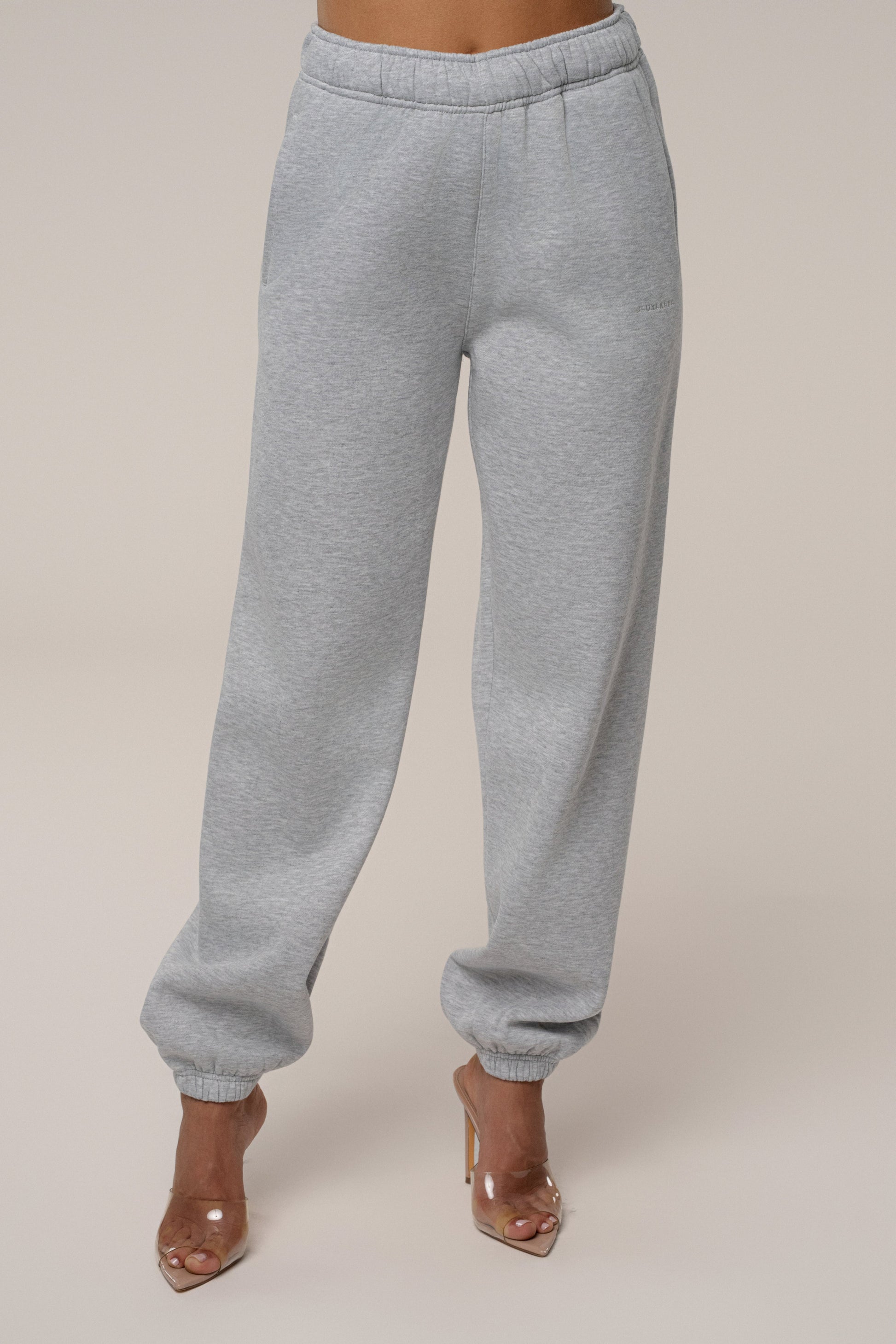 Heather Grey JLUXLABEL Logo Sweatpants JLUXLABEL