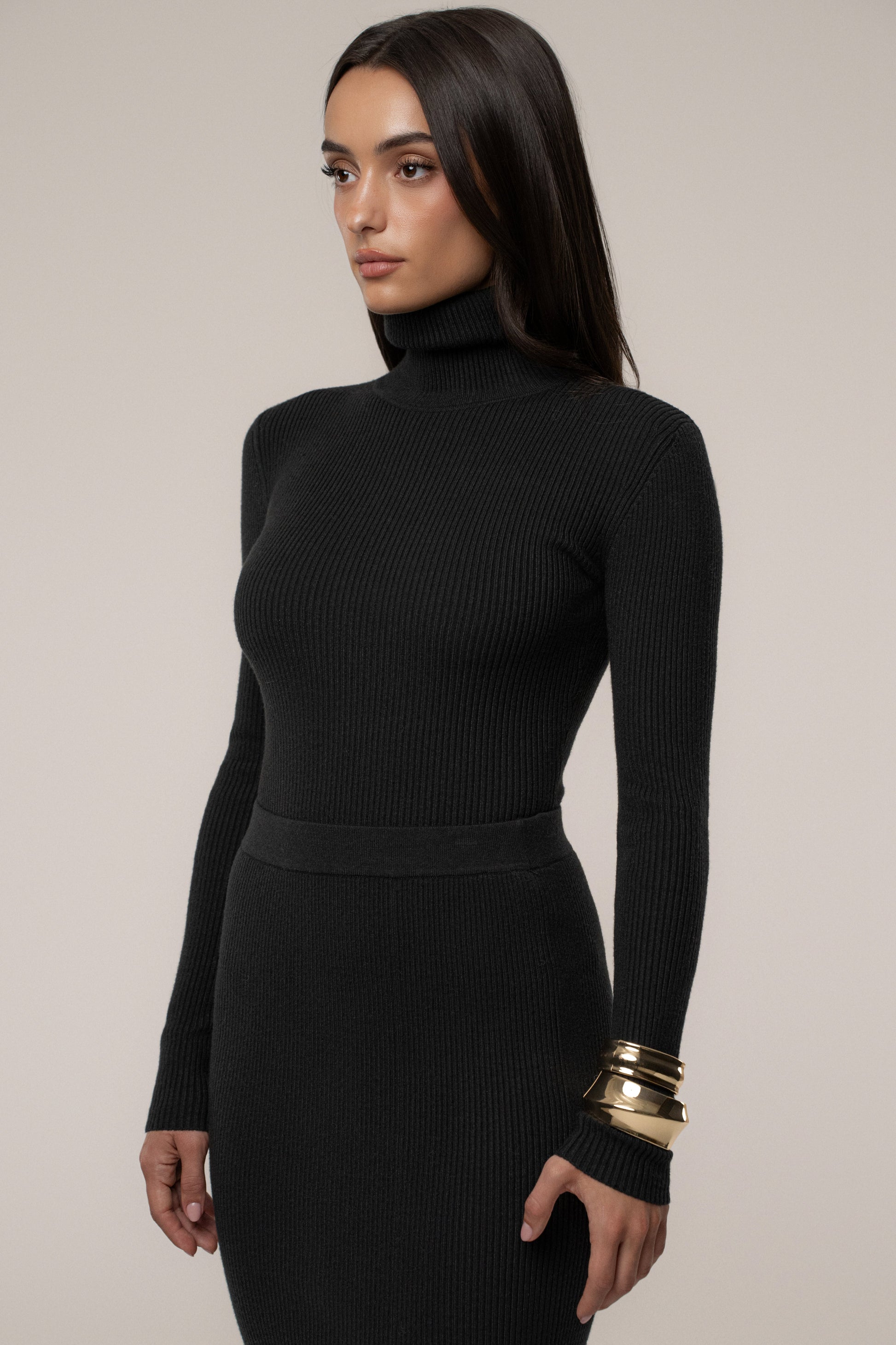 Black Cardinal Essential Knit Skirt JLUXLABEL