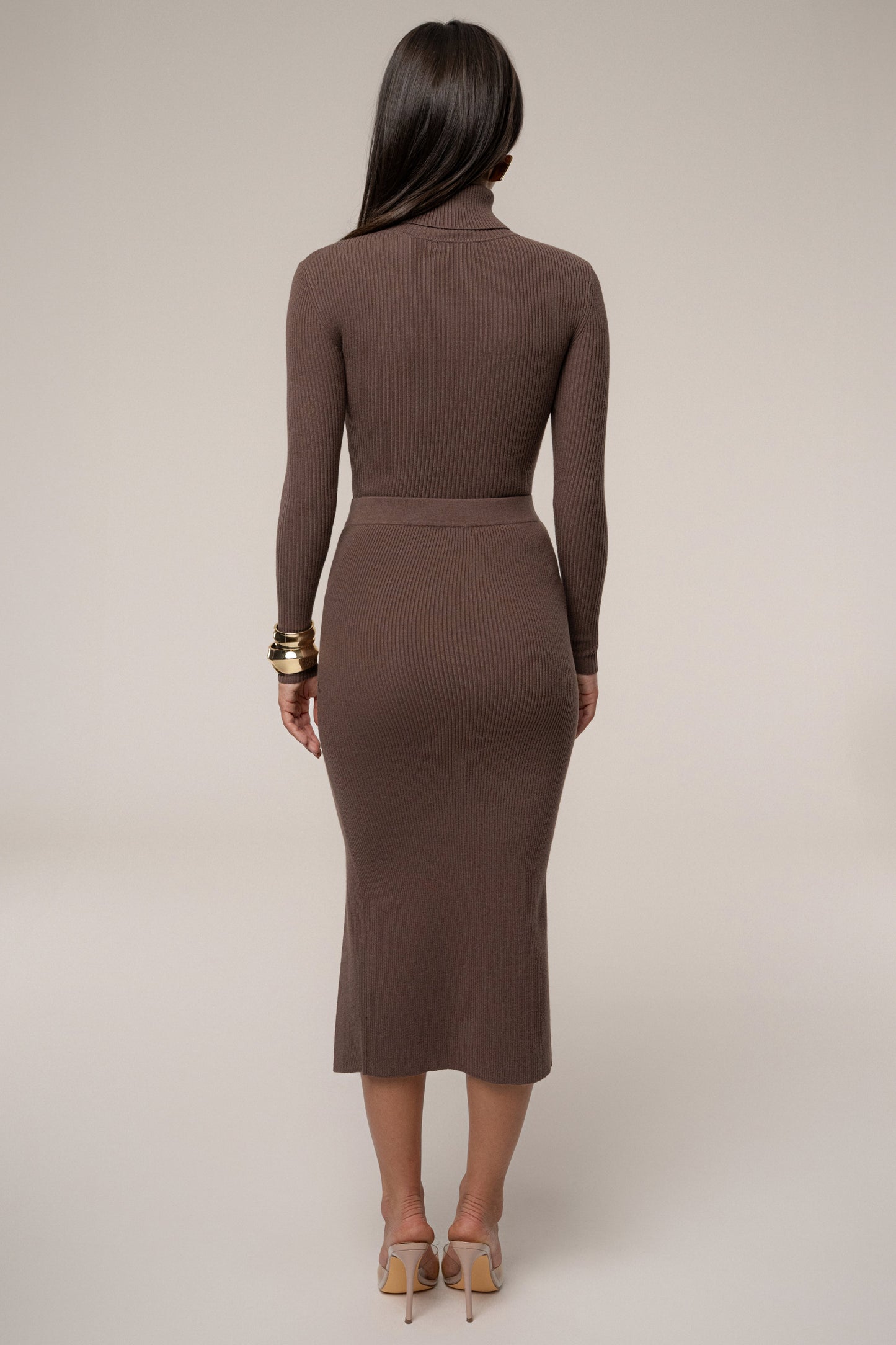 Chocolate Cardinal Essential Knit Skirt JLUXLABEL