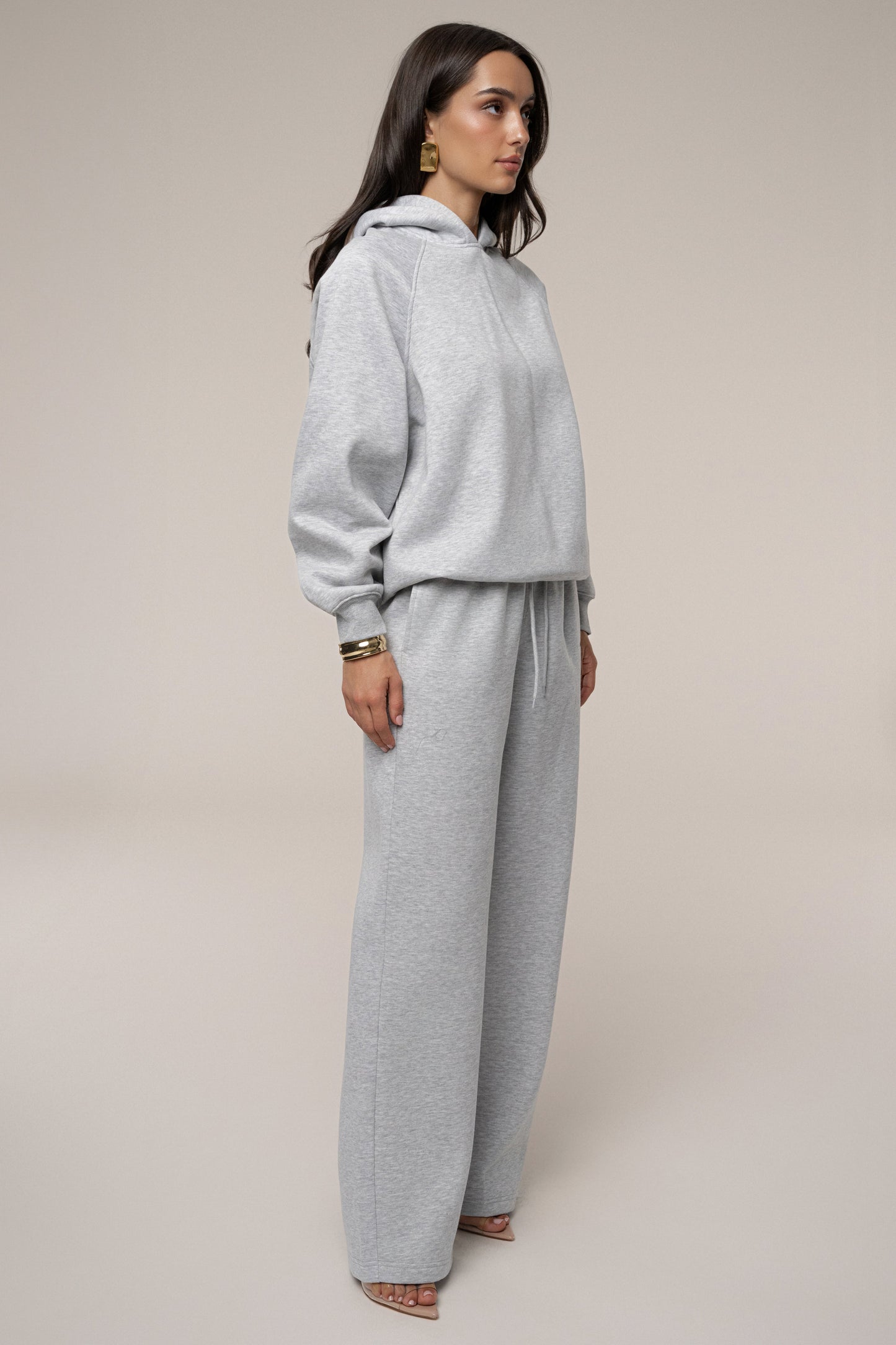 Heather Grey JLUXLABEL Logo Pullover Hoodie JLUXLABEL