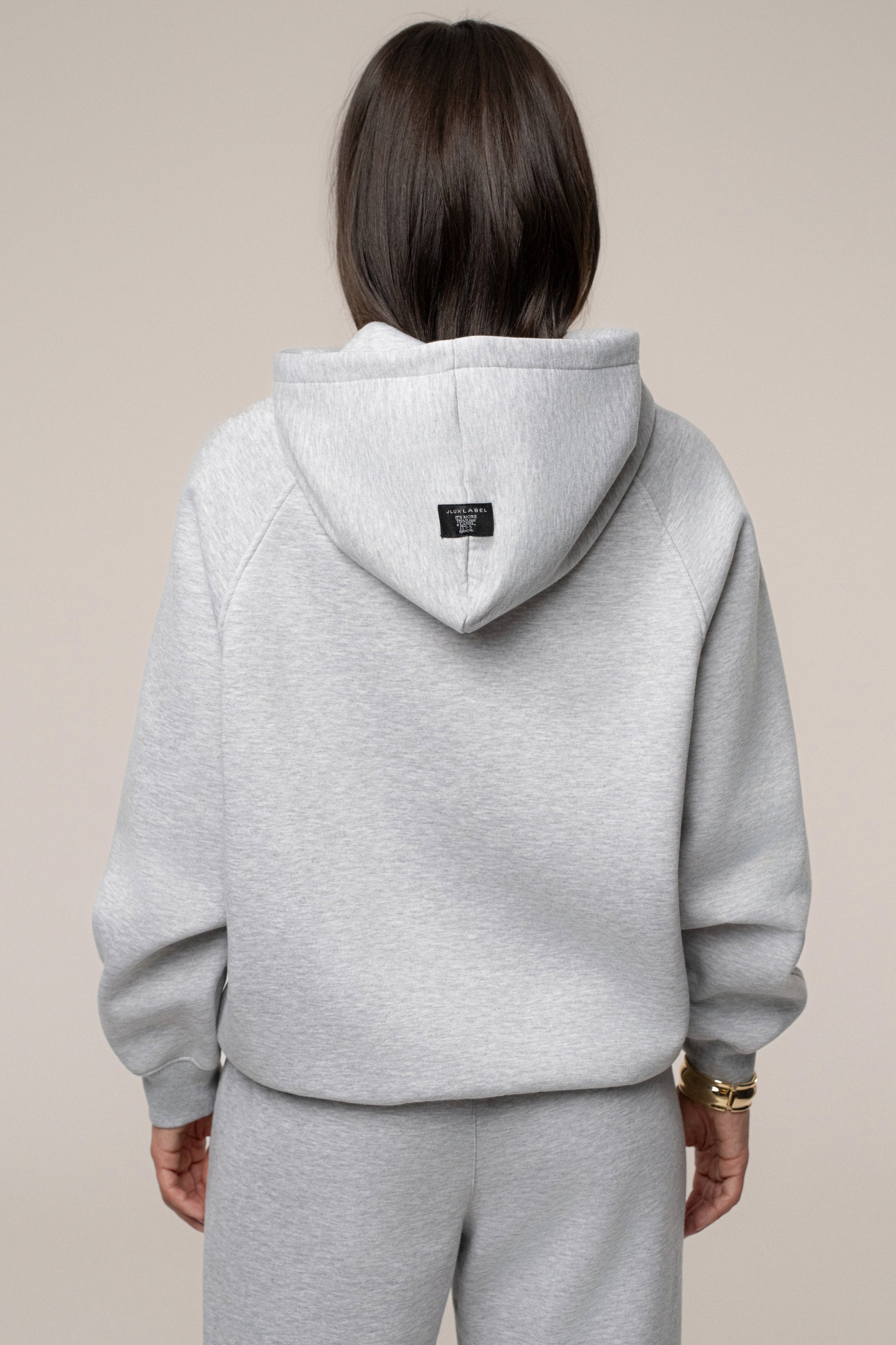 Heather Grey JLUXLABEL Logo Pullover Hoodie JLUXLABEL