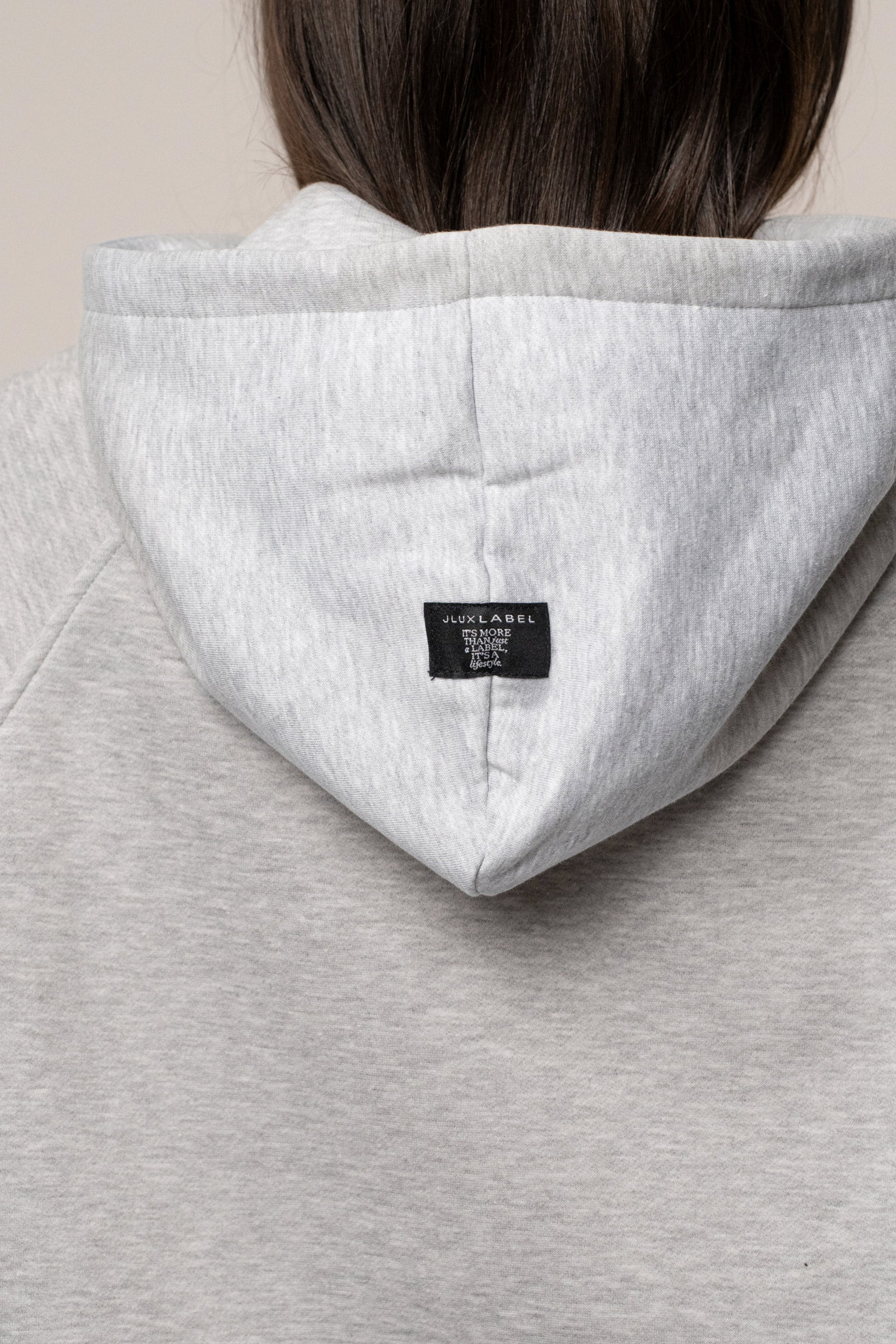 Heather Grey JLUXLABEL Logo Pullover Hoodie JLUXLABEL
