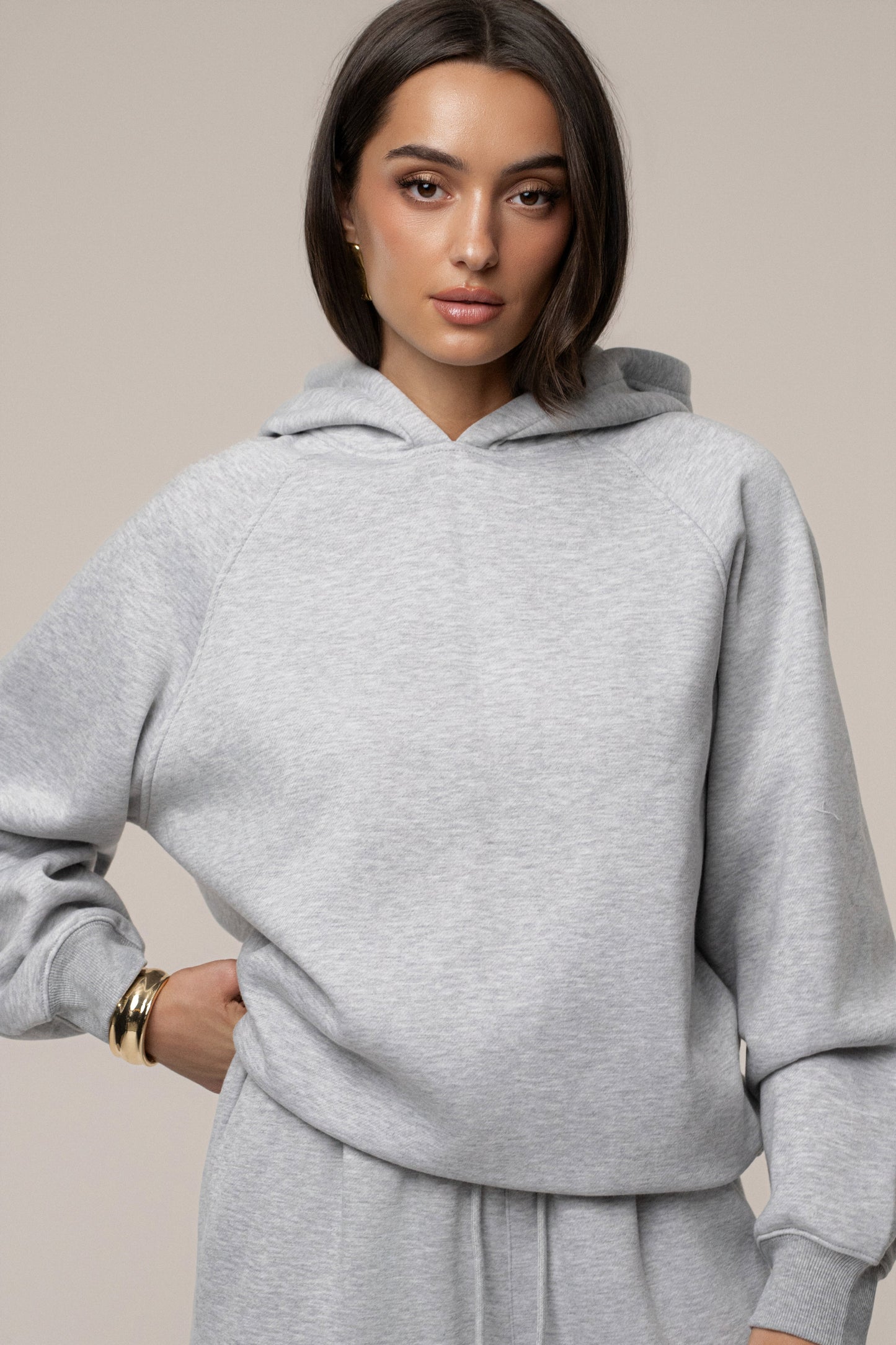 Heather Grey JLUXLABEL Logo Pullover Hoodie JLUXLABEL