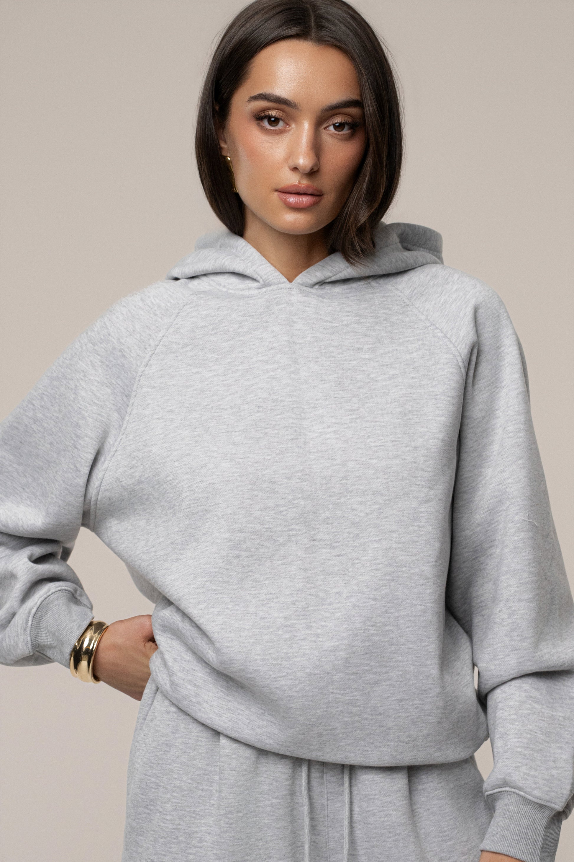 Heather Grey JLUXLABEL Logo Pullover Hoodie JLUXLABEL