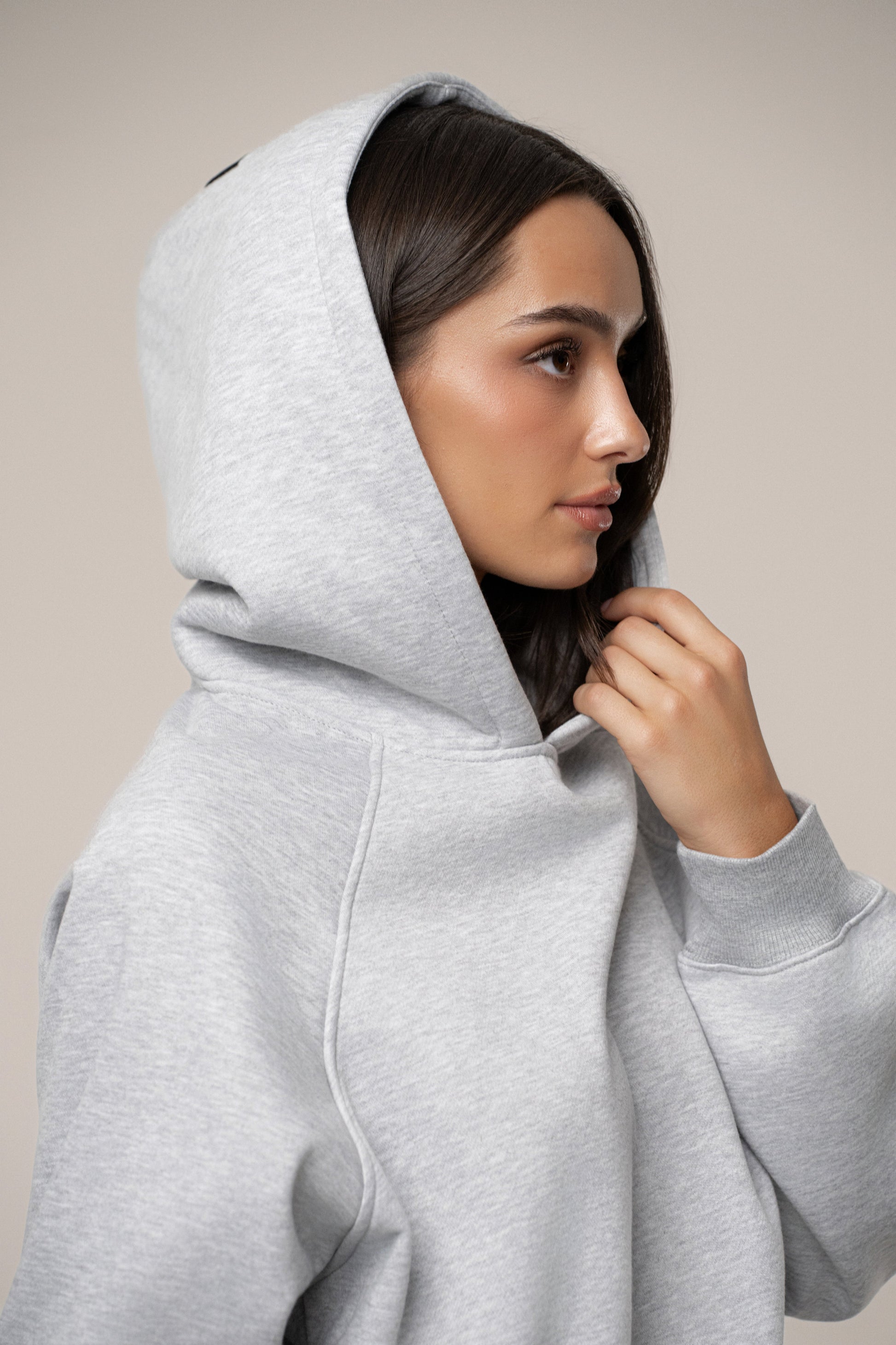 Heather Grey JLUXLABEL Logo Pullover Hoodie JLUXLABEL