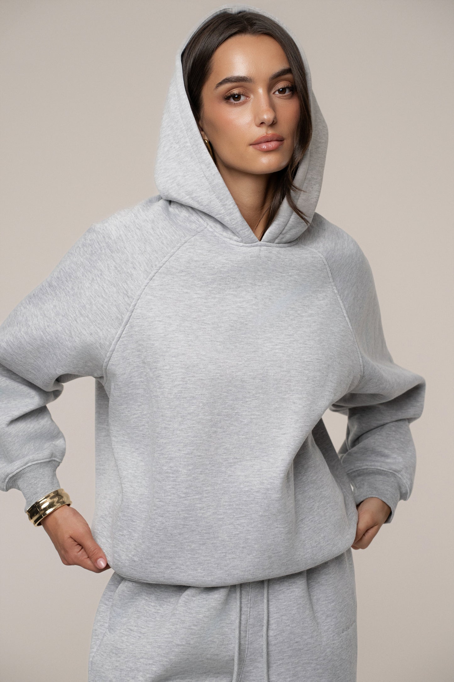 Heather Grey JLUXLABEL Logo Pullover Hoodie JLUXLABEL