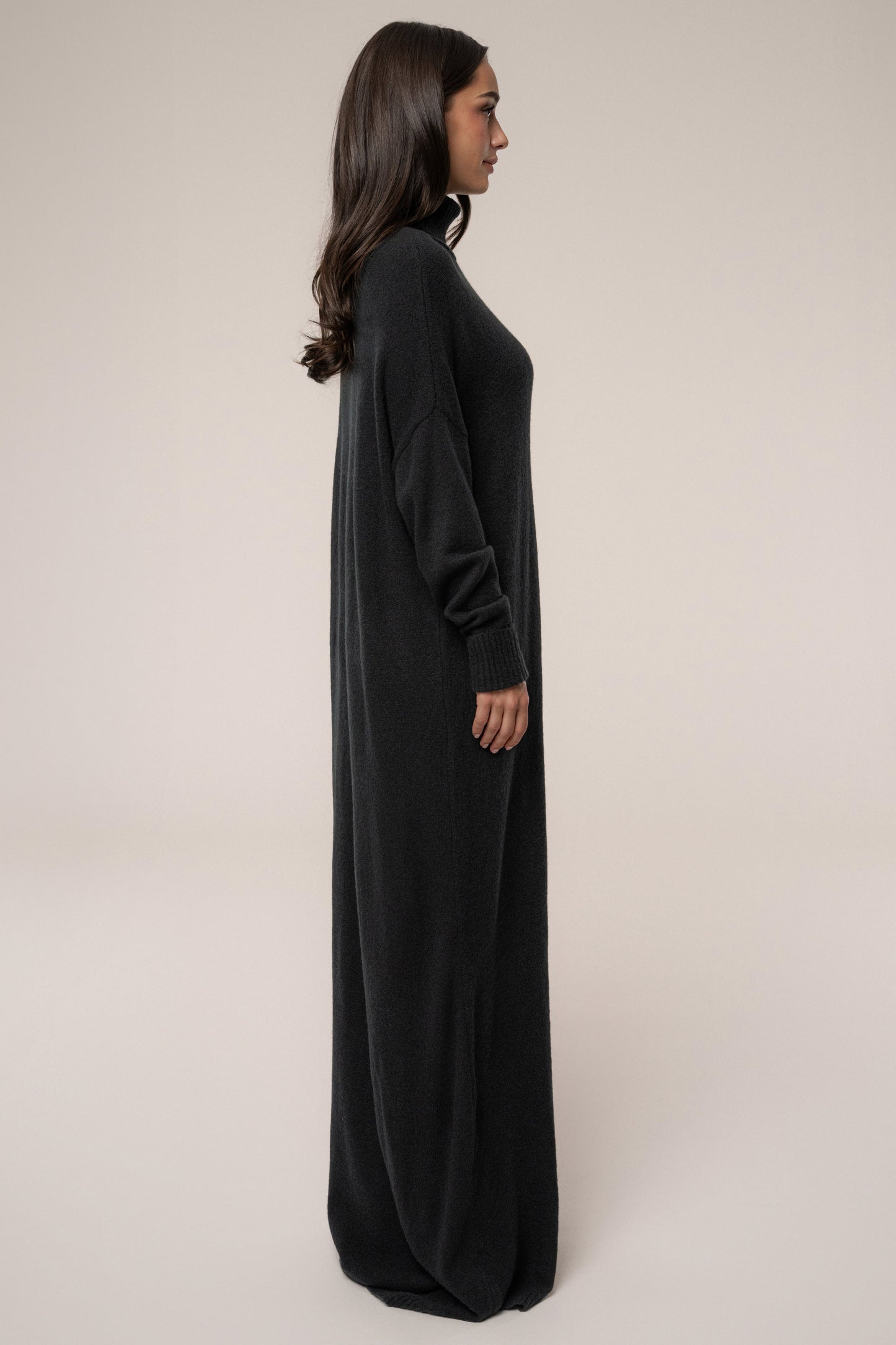 Black Hartley Knit Maxi Dress JLUXLABEL