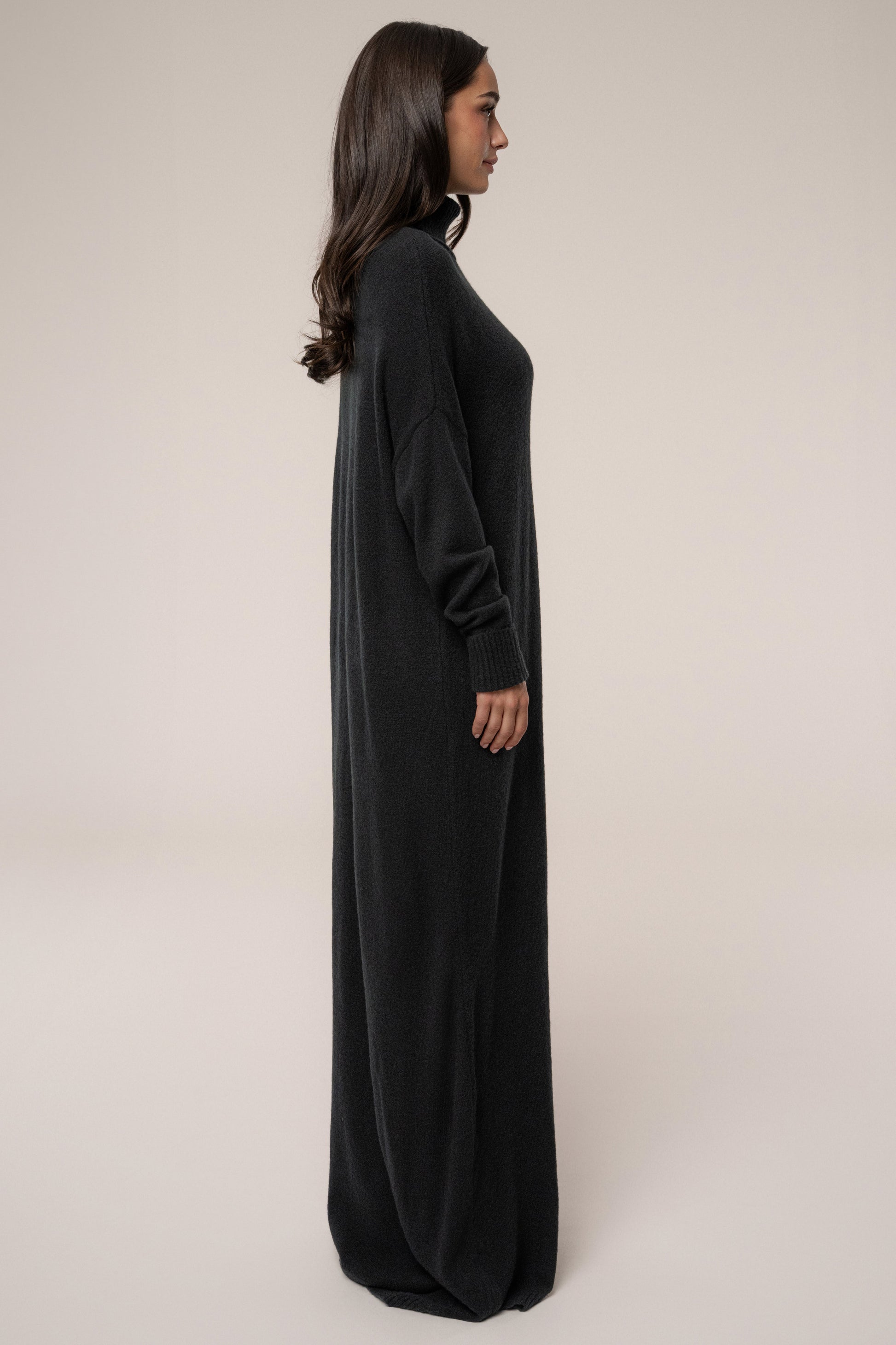 Black Hartley Knit Maxi Dress JLUXLABEL